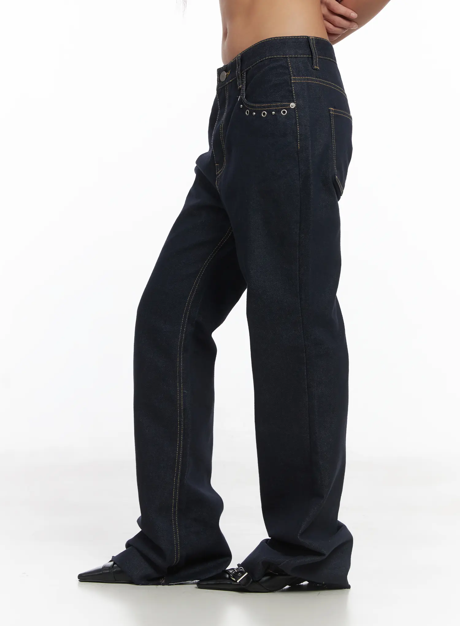 Bunn Non-Fade Eyelet Bootcut Jeans CJ512 - Image 6