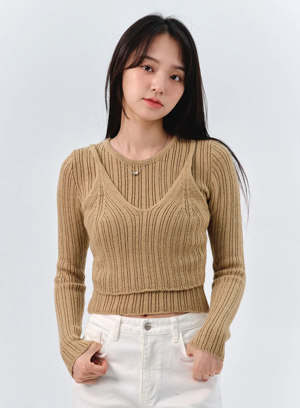 Bustier Layered Knit OO319 - Image 7