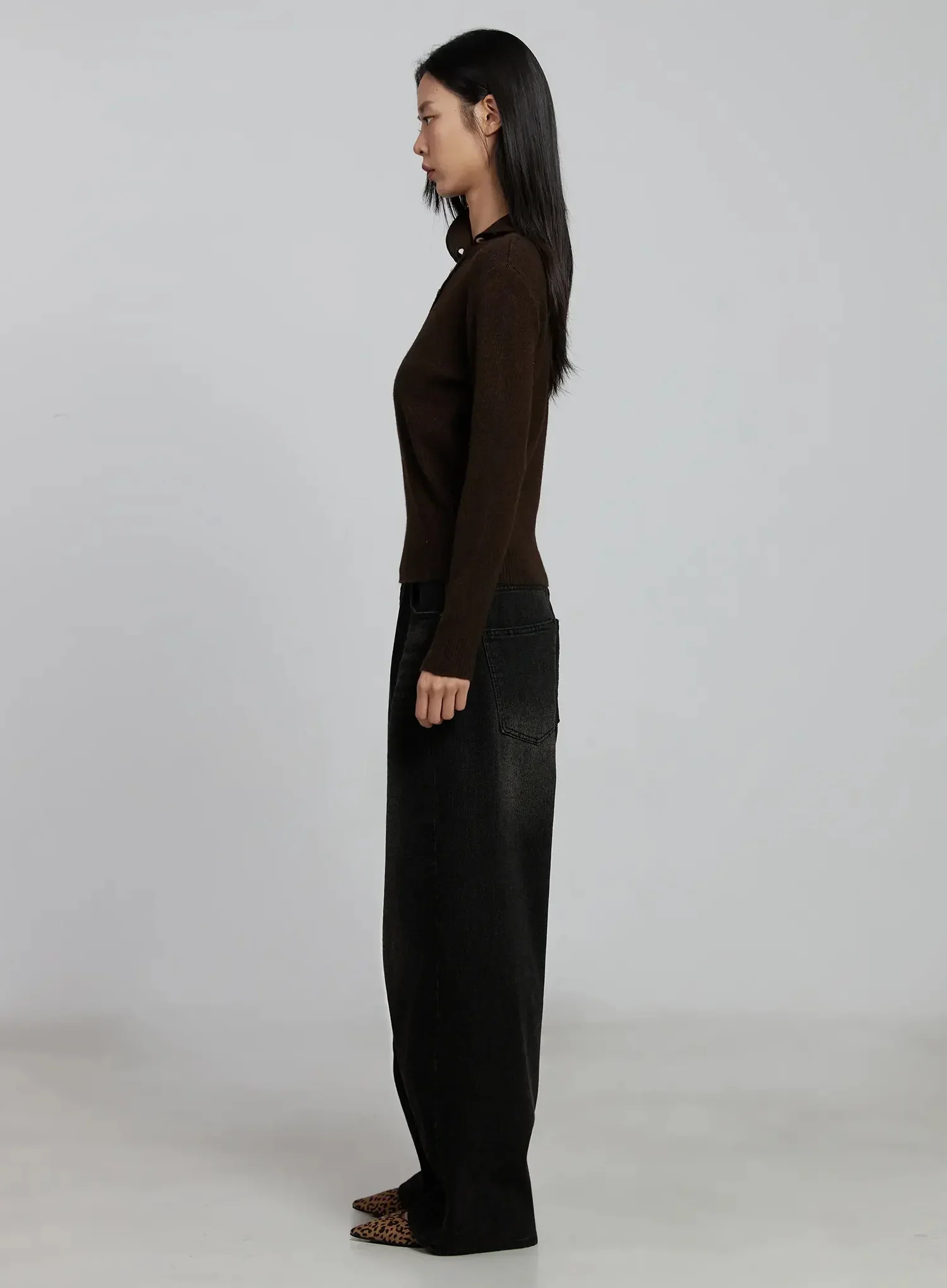 Button Detail High Neck Sweater IM520 - Image 9