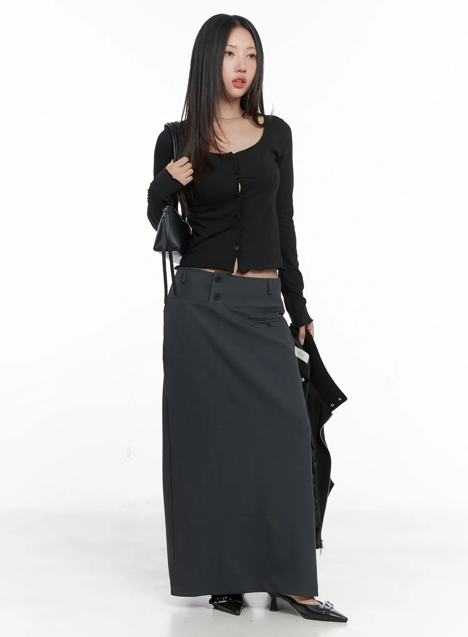 Button Long Sleeve Top CS502 - Image 2