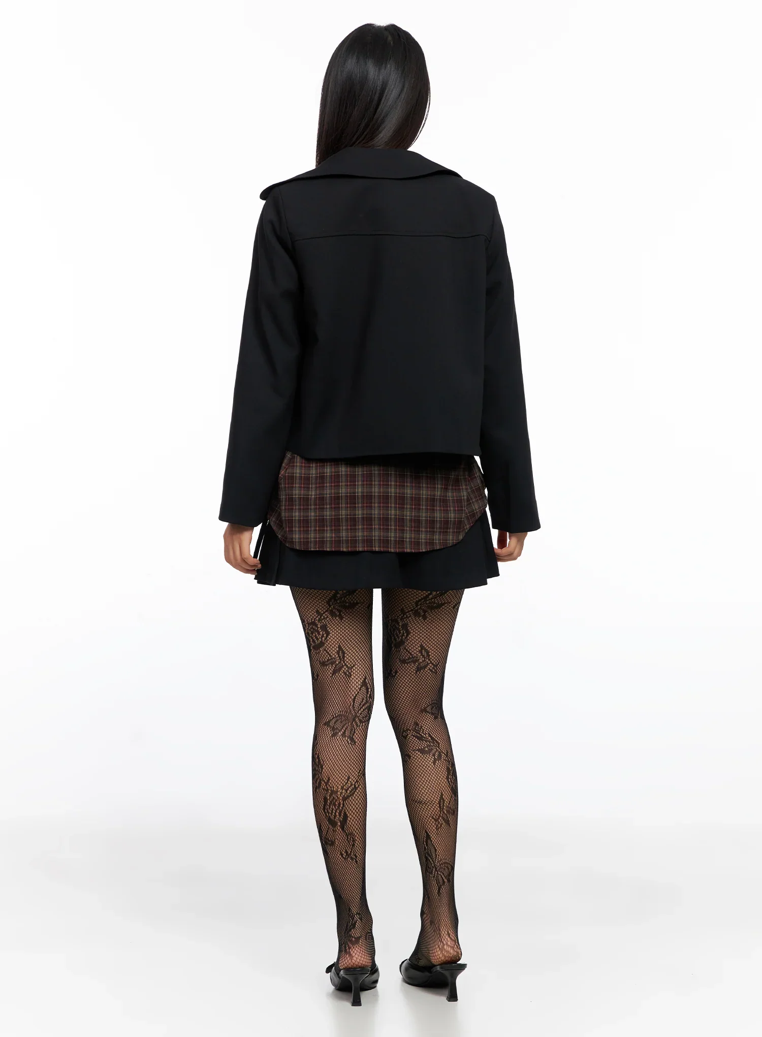 Button-Up Cropped Jacket CO515 - Image 7