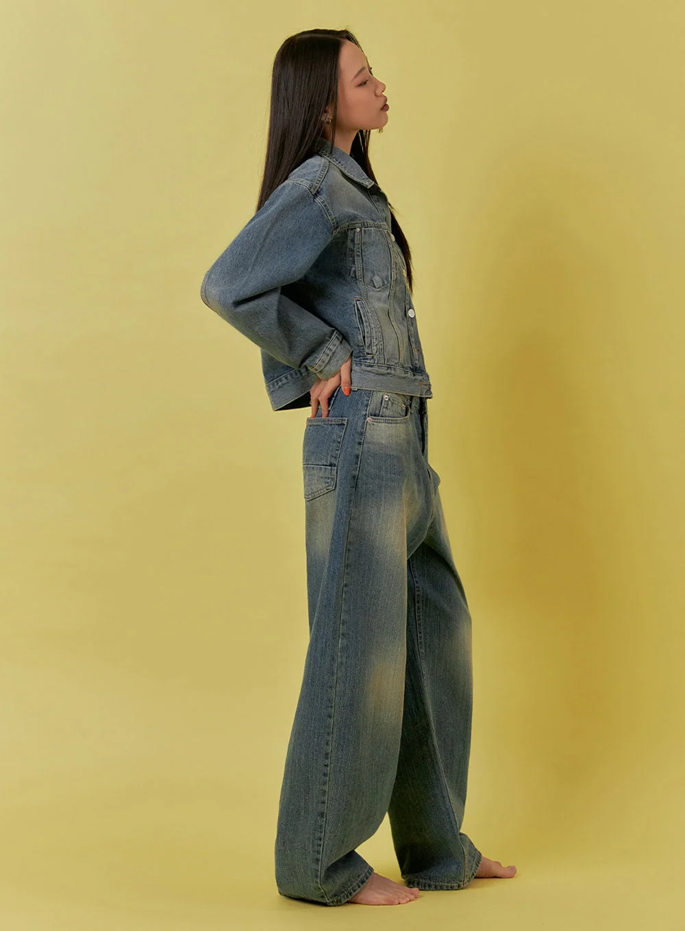 Button-Up Denim Jacket IA507 - Image 10
