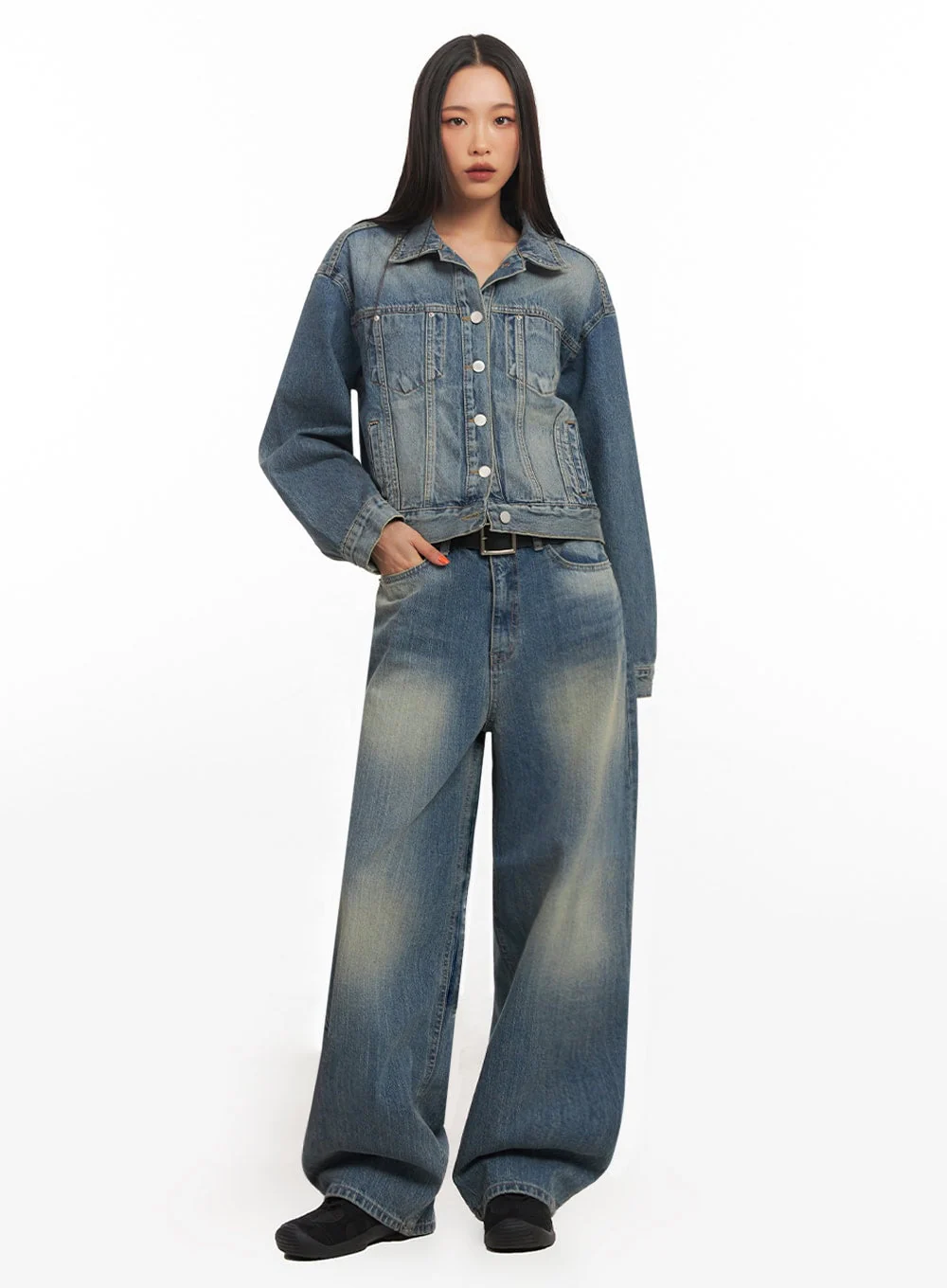 Button-Up Denim Jacket IA507 - Image 11