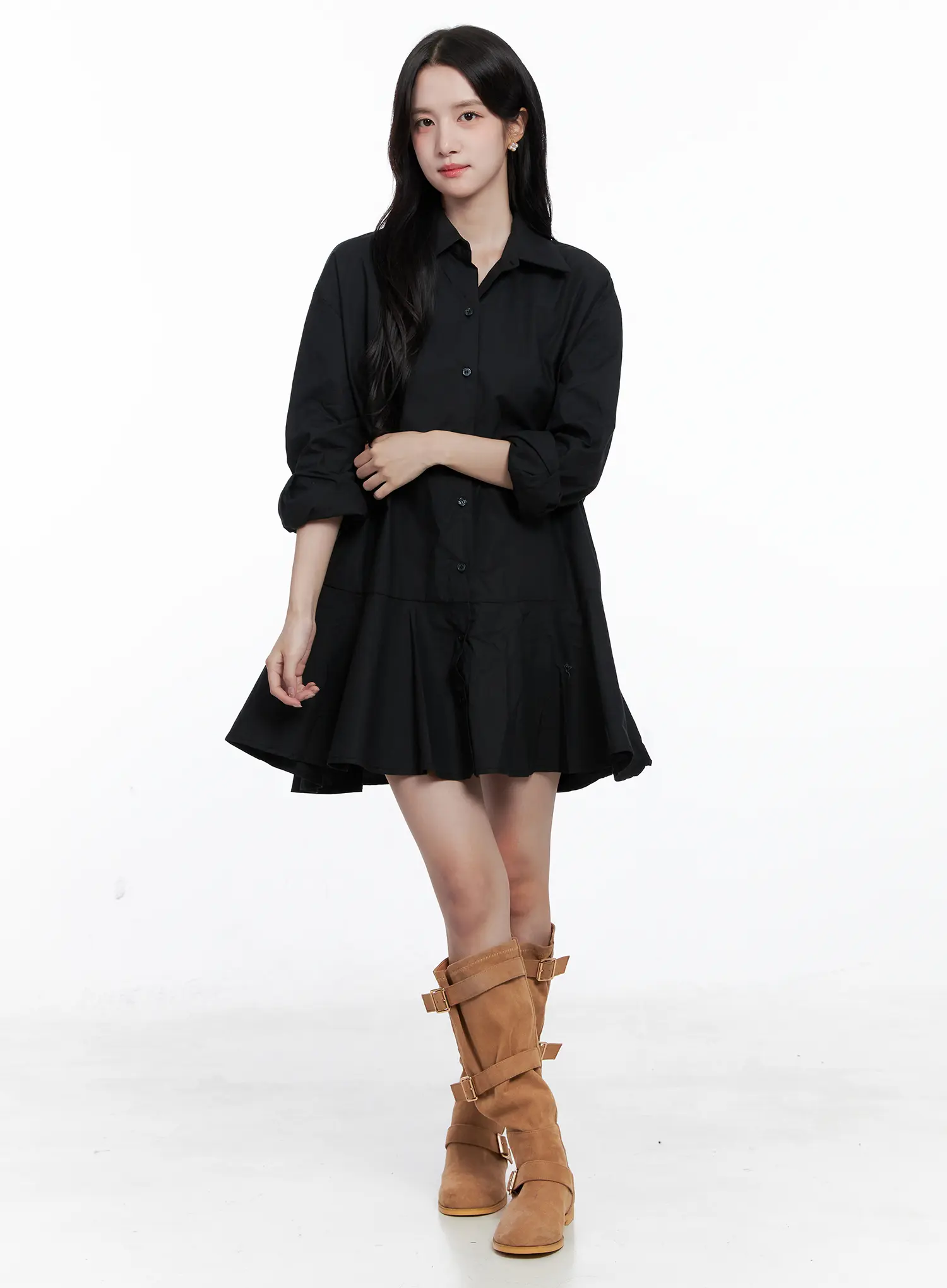 Button-Up Midi Dress CS519 - Image 2