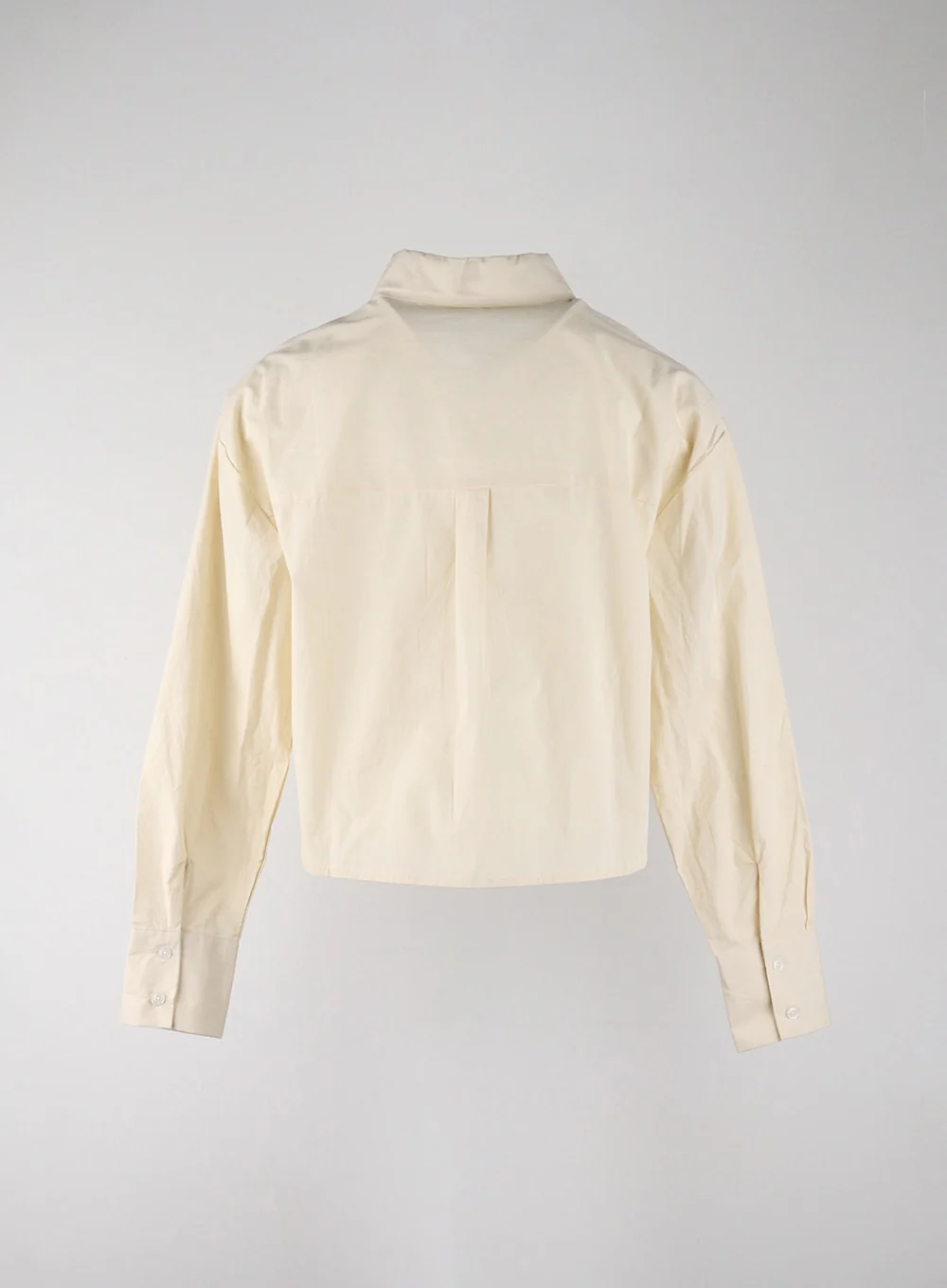 Buttoned Collar Crop Shirt IJ403 - Image 9