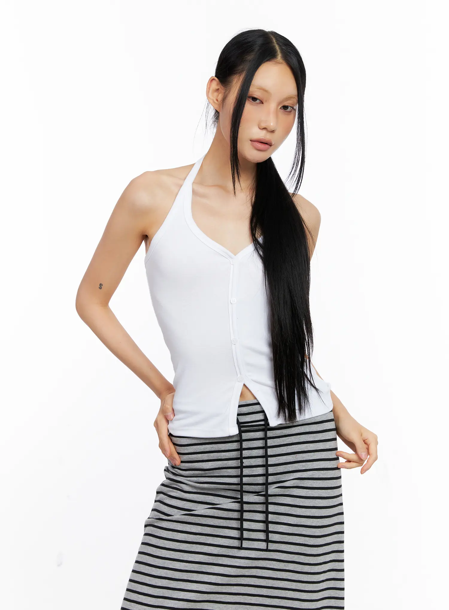 Buttoned Halter Tank CL530 - Image 2