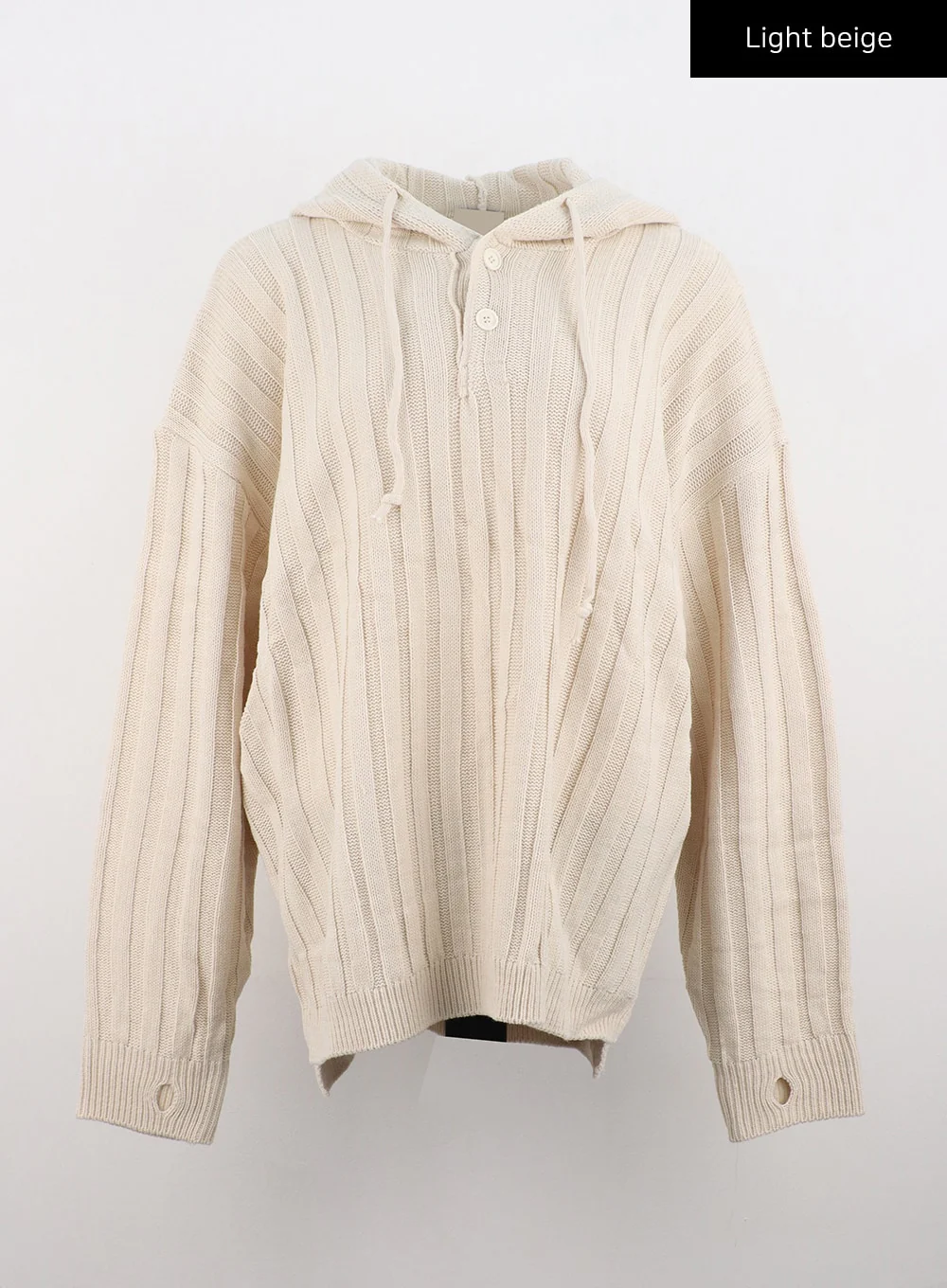 Buttoned Hooded Sweater CO323 - Image 11