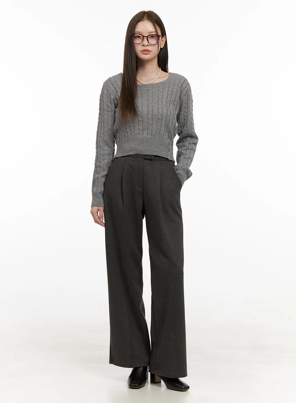 Cable Knit Button Detail Sweater OD412 - Image 3