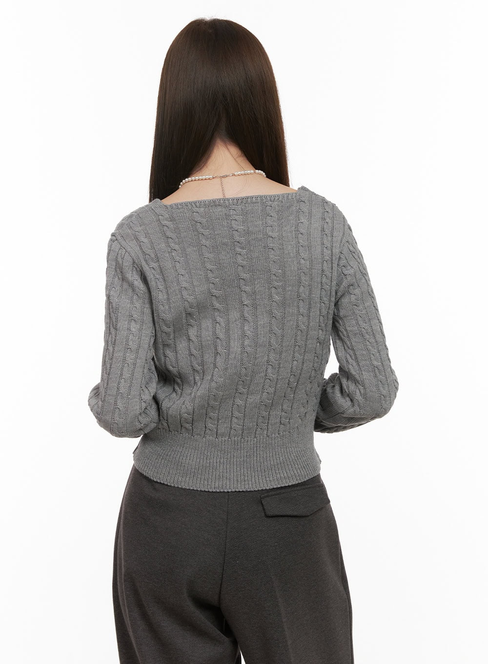 Cable Knit Button Detail Sweater OD412 - Image 7