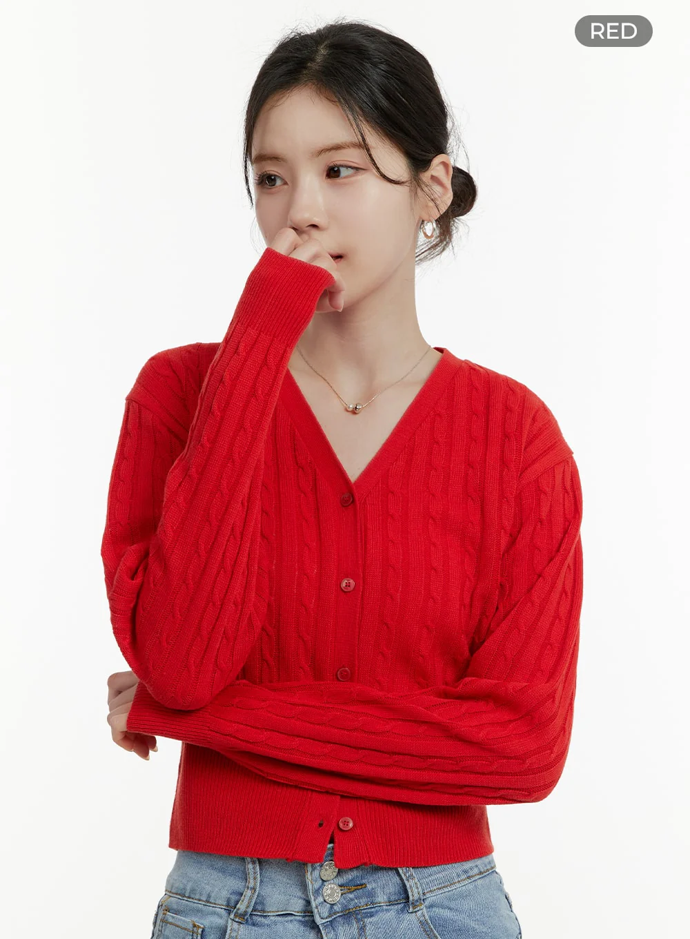 Cable Knit Cardigan OA405 - Image 15