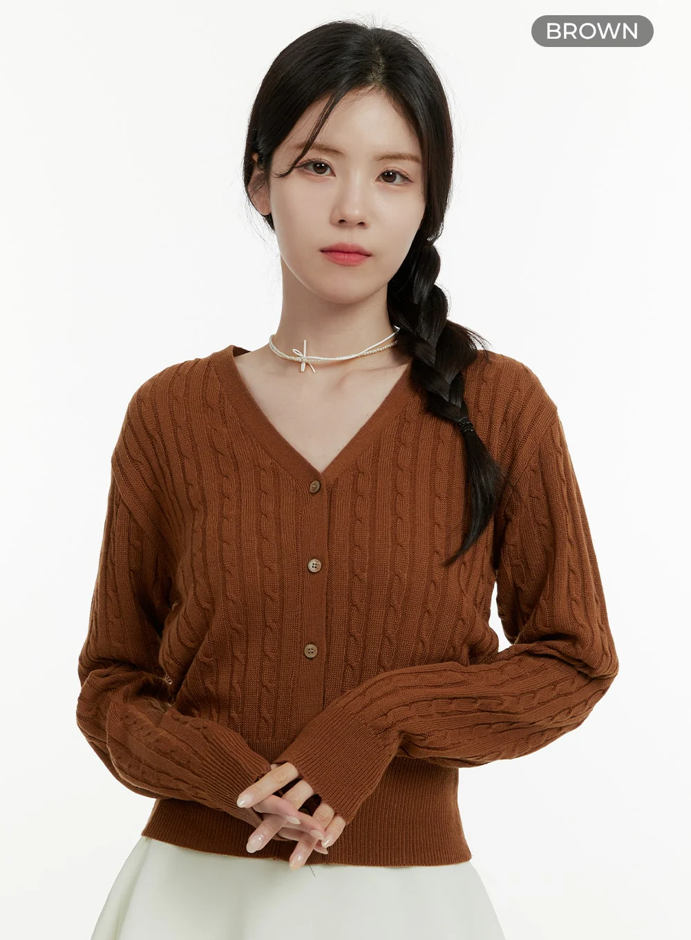 Cable Knit Cardigan OA405 - Image 9