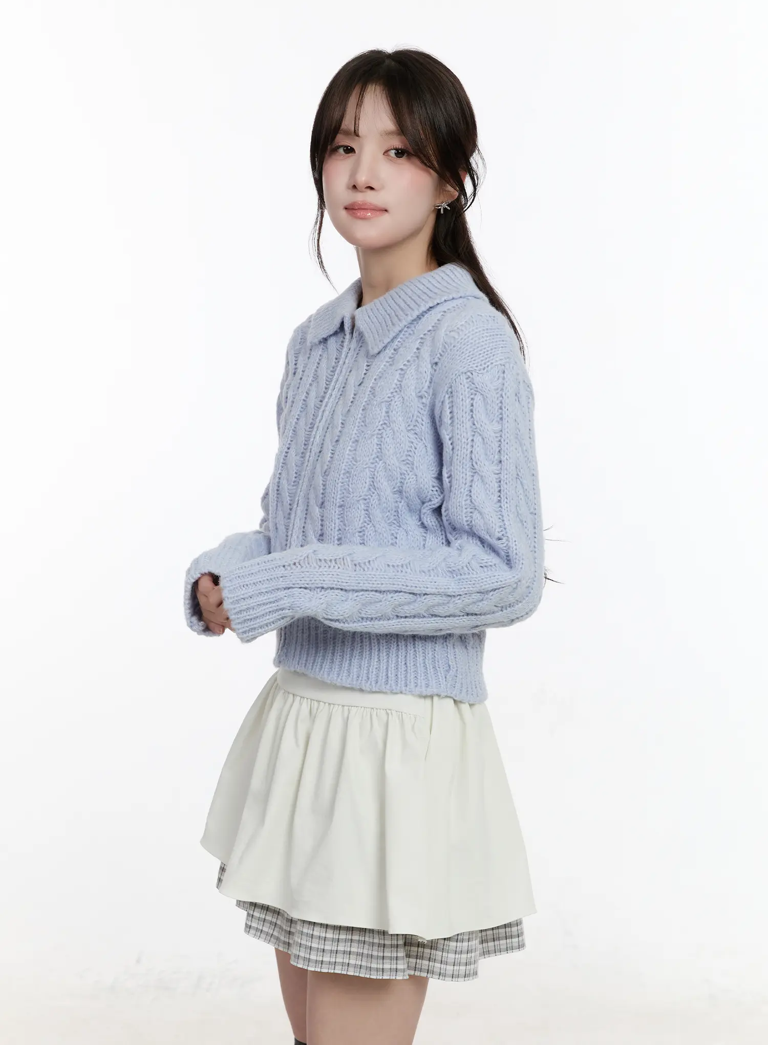 Cable Knit Zip-Up Jacket CM510 - Image 15
