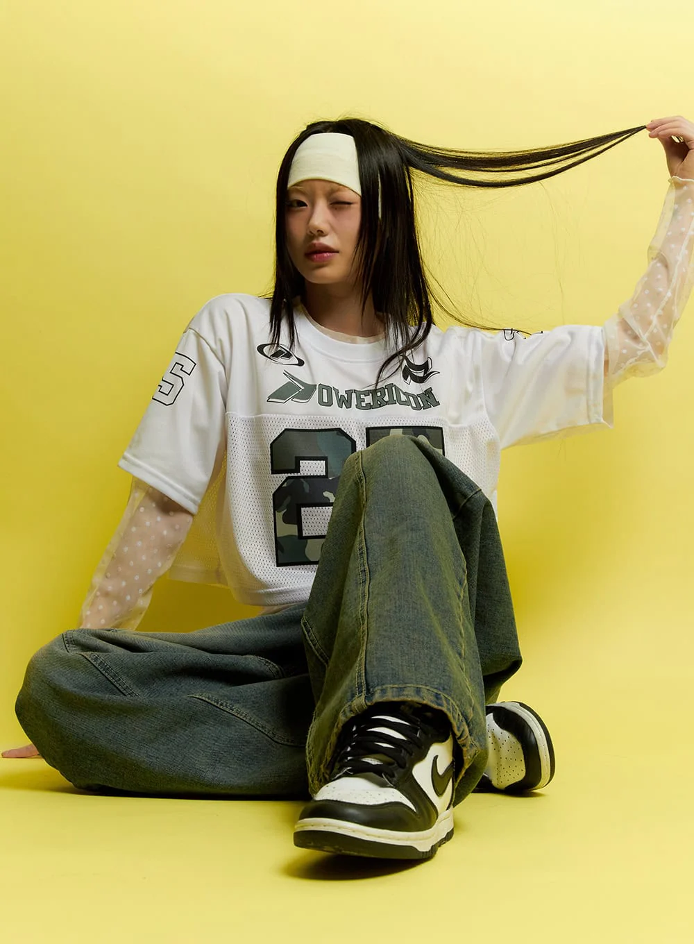 Camo Mesh Crop Jersey Top CM513 - Image 9
