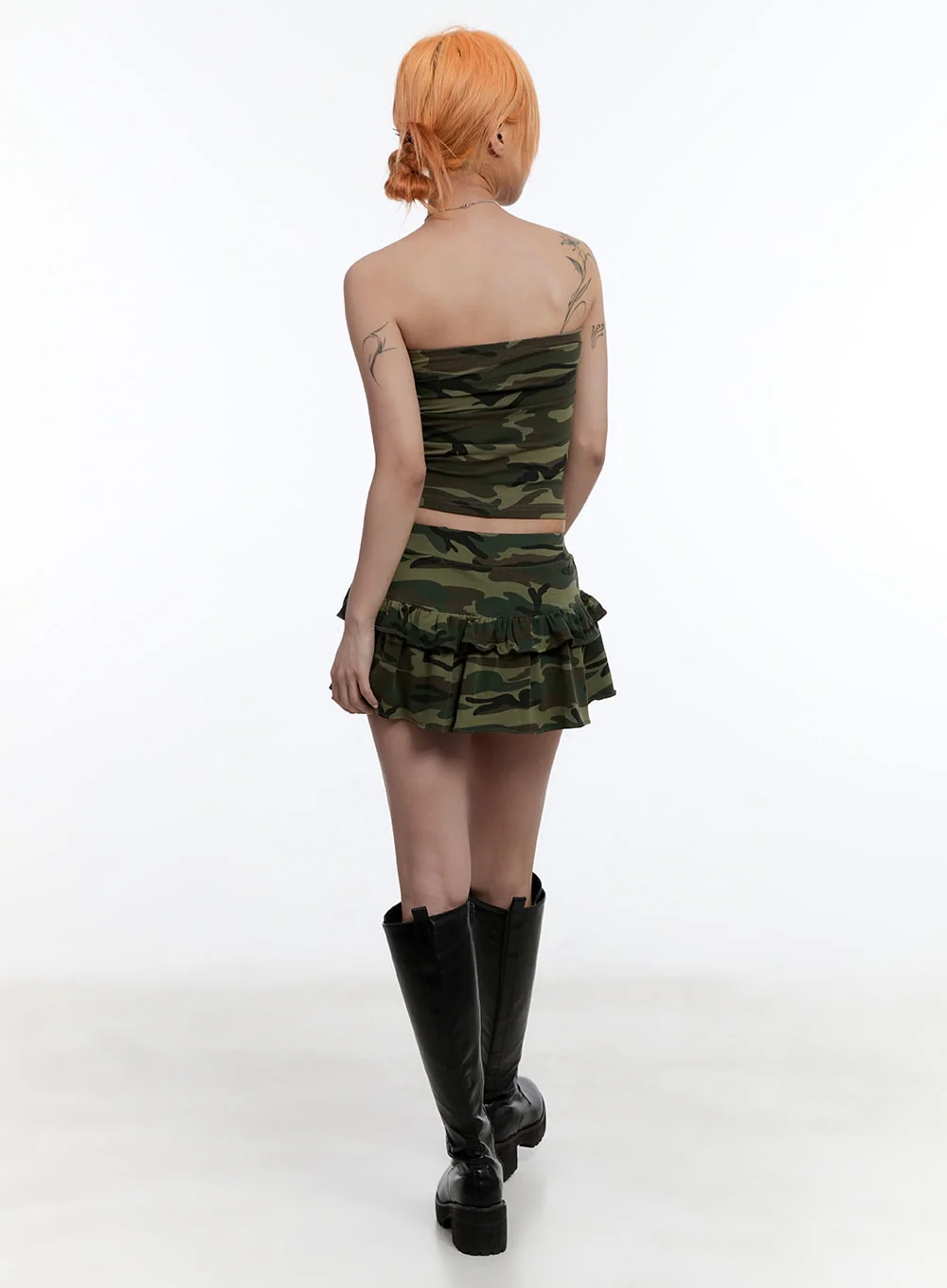 Camo-Print Sweetheart Tube Top CU502 - Image 4