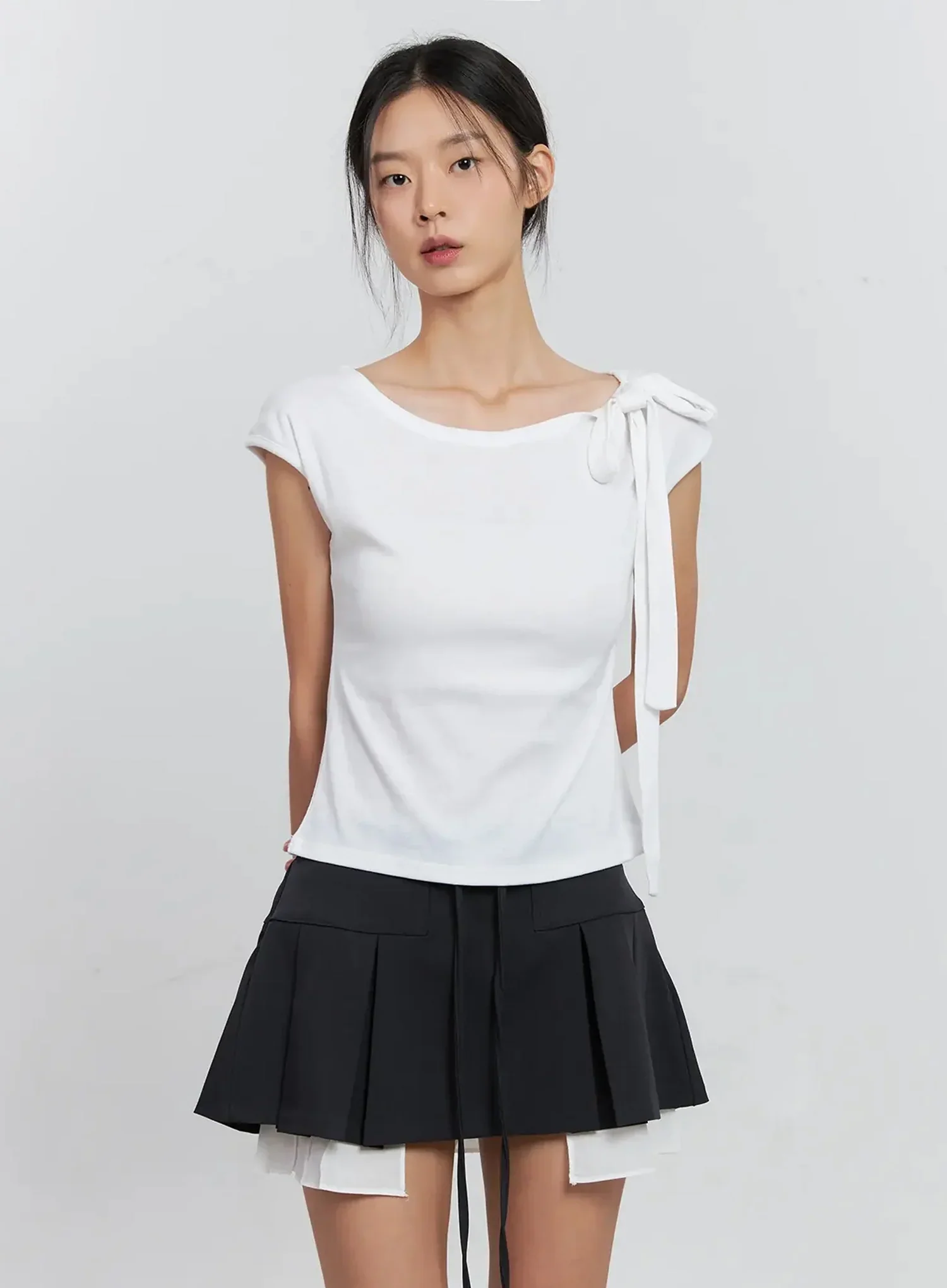 Cap Sleeve Bow Tie Top IS516 - Image 9