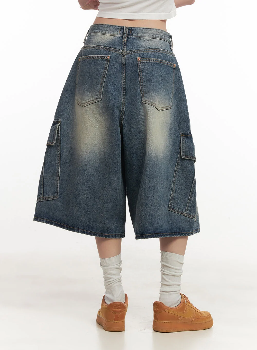 Cargo Bermuda Denim Shorts CF514 - Image 8