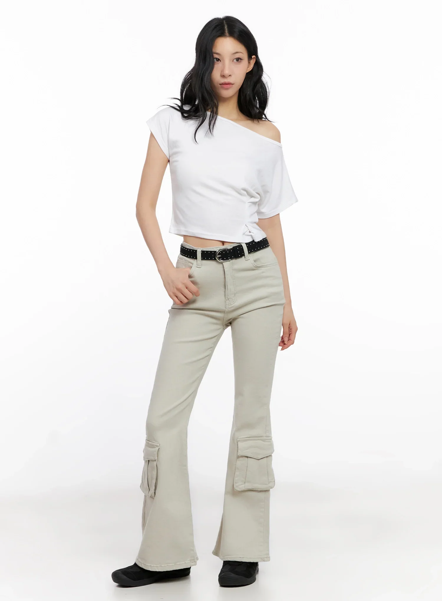 Cargo Flared Pants IG508 - Image 2