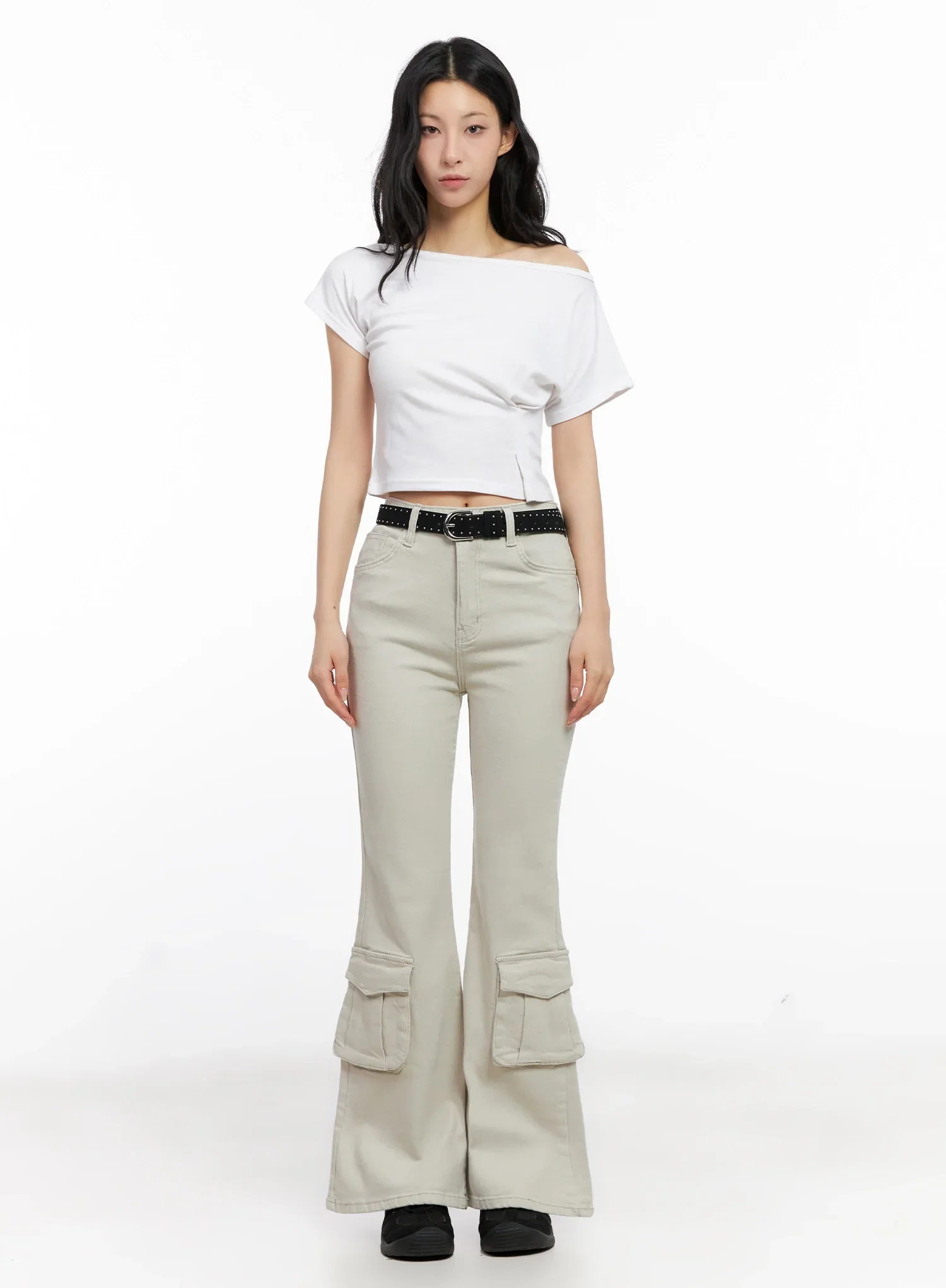 Cargo Flared Pants IG508 - Image 5