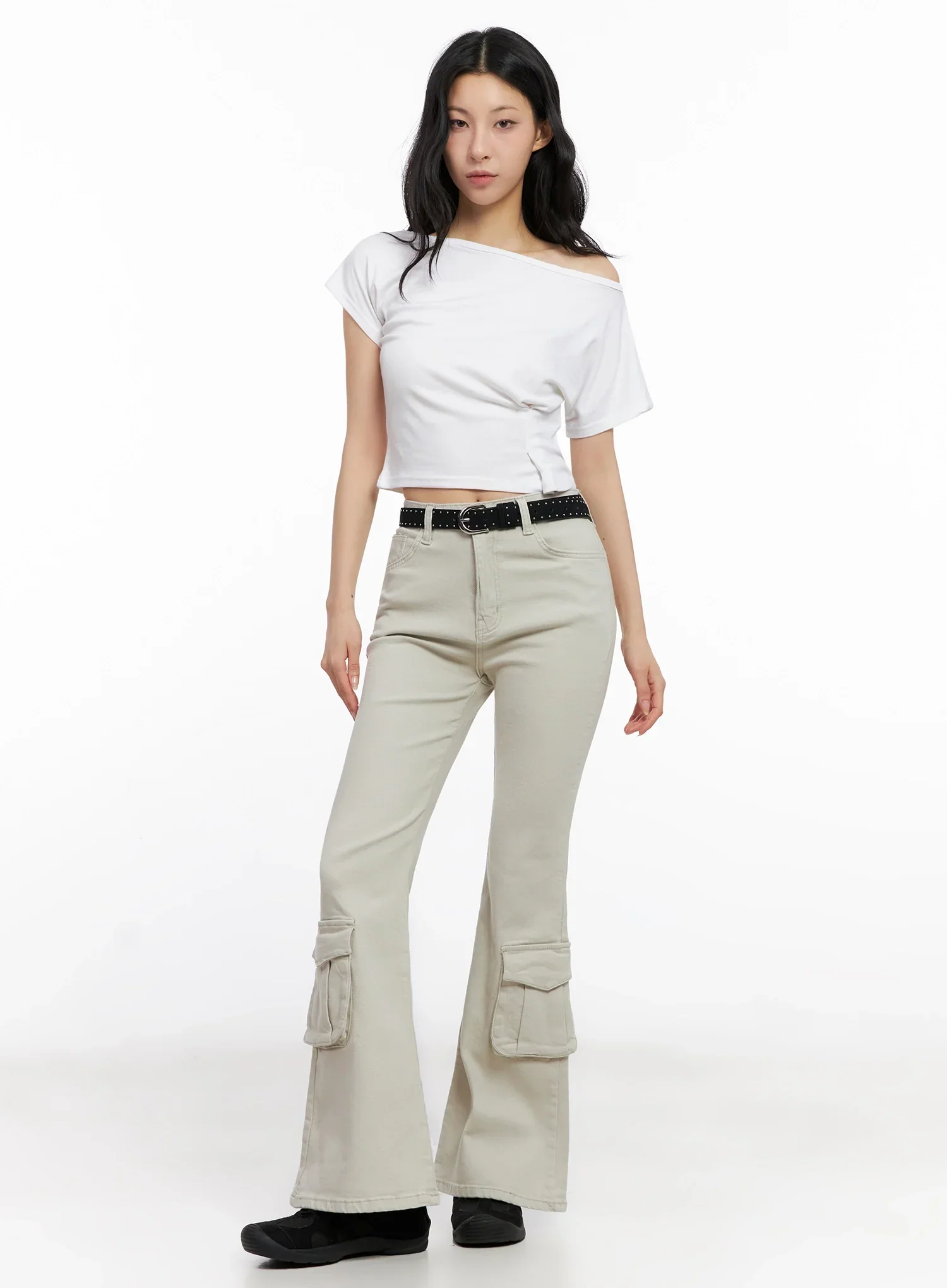 Cargo Flared Pants IG508 - Image 9