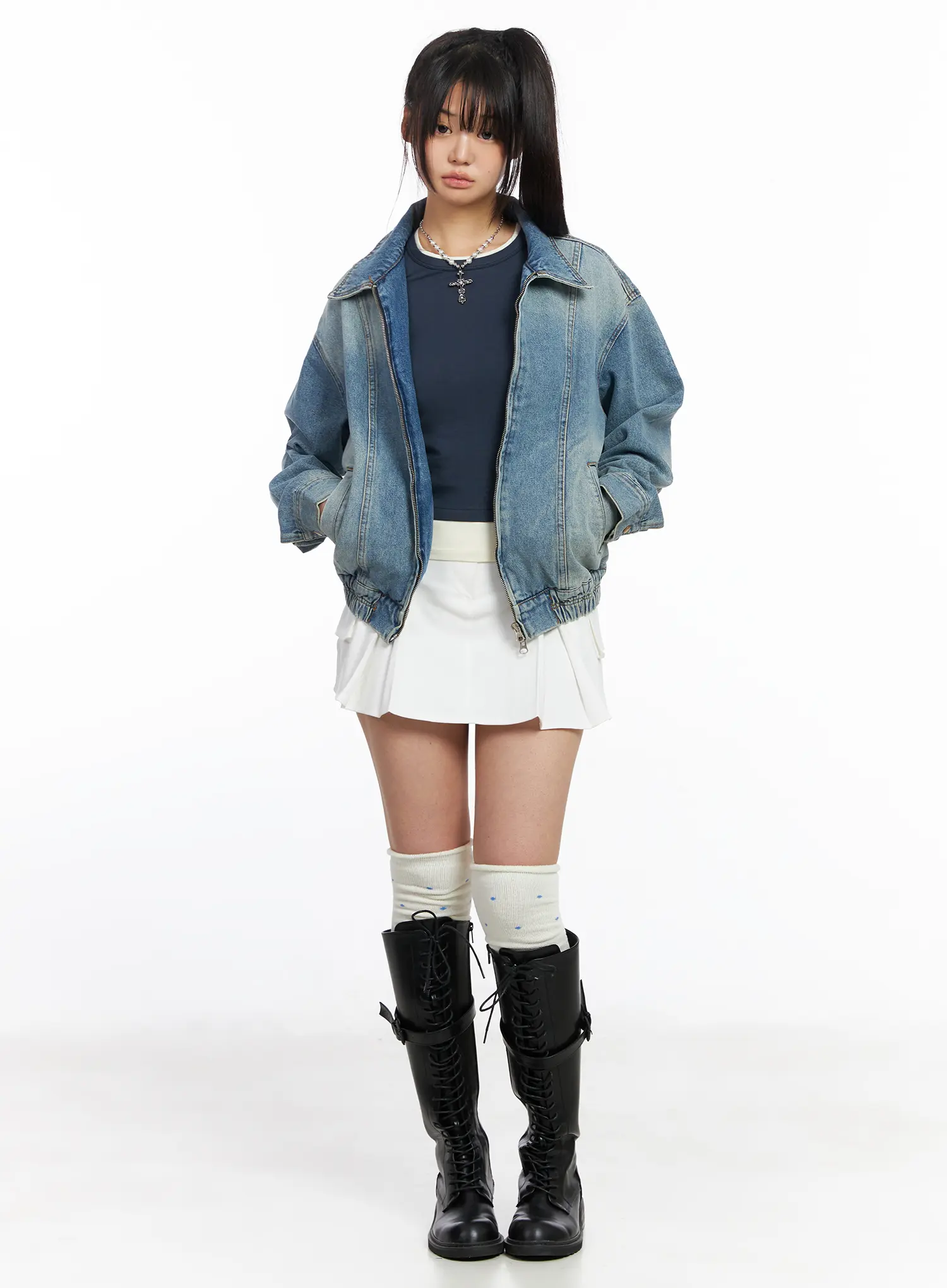 Cargo Pleated Mini Skirt CF506 - Image 2