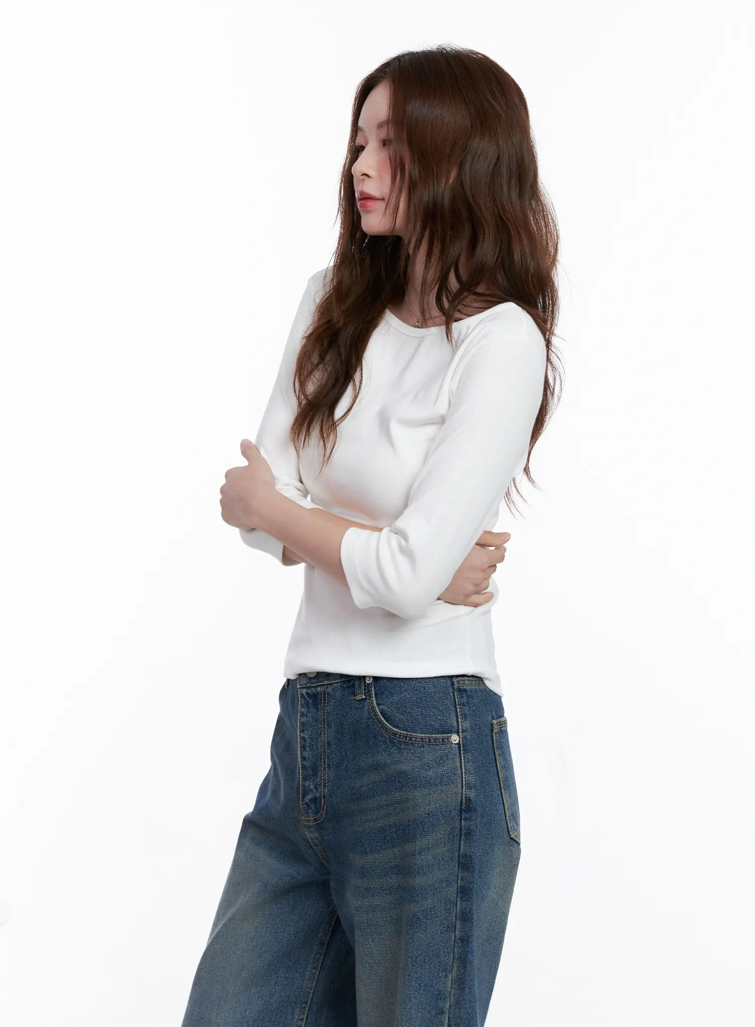 Casual Boat Neck 3/4 Sleeve Top CG520 - Image 3