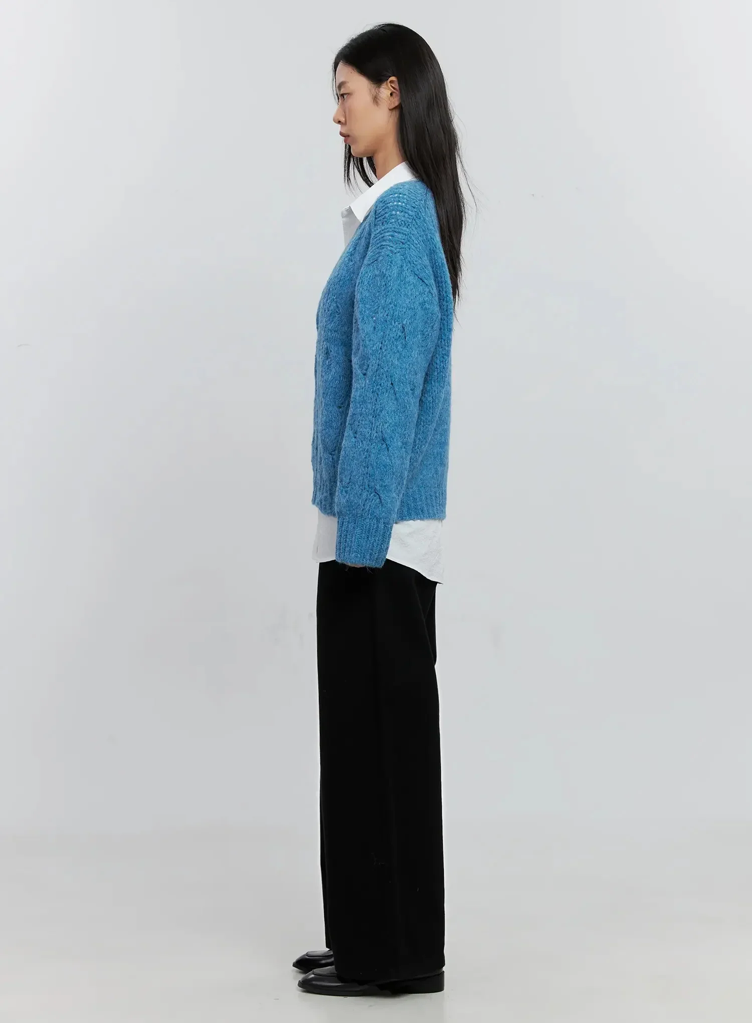Casual Cotton Wide-Leg Trousers IS516 - Image 10