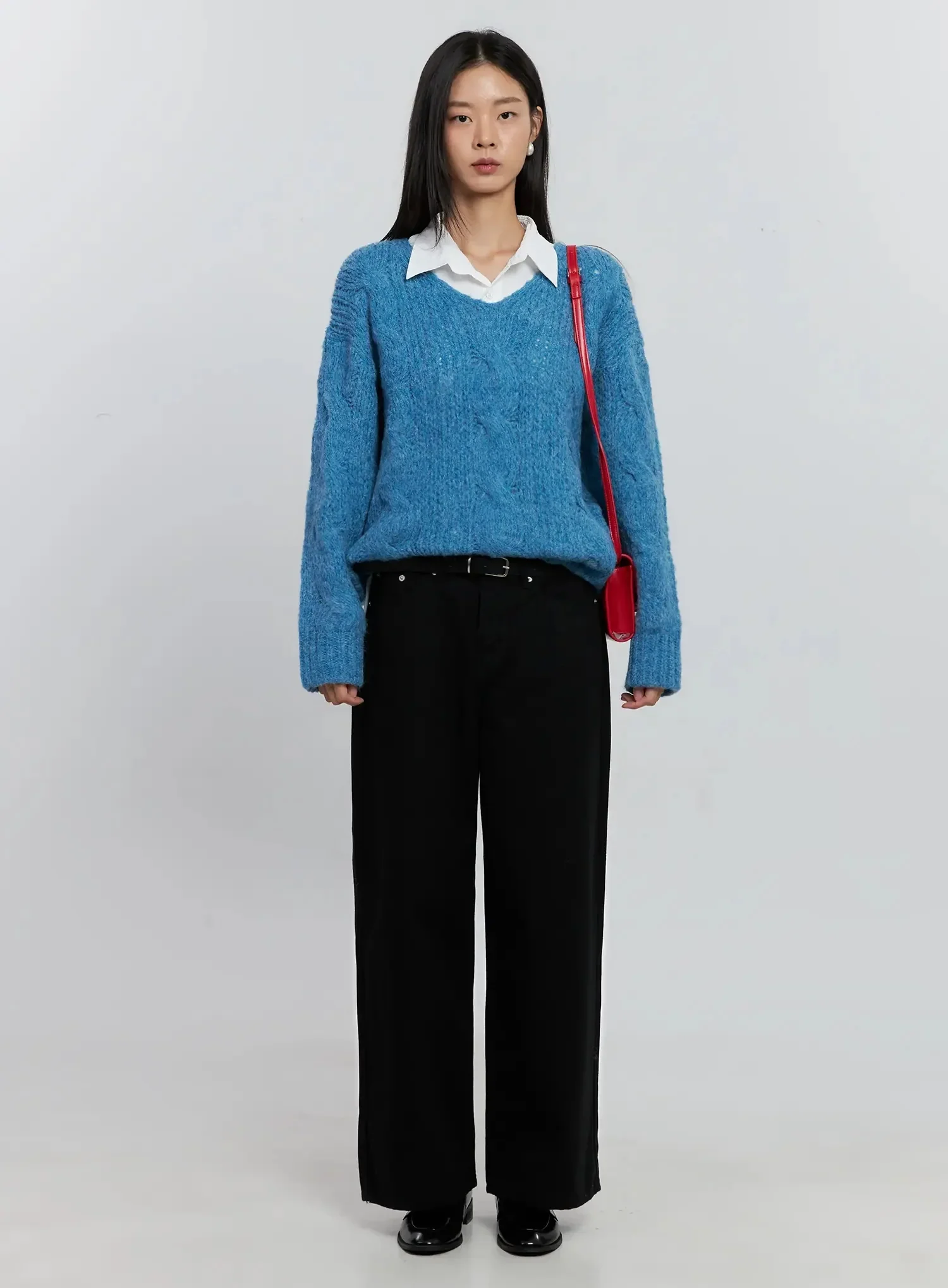 Casual Cotton Wide-Leg Trousers IS516 - Image 13