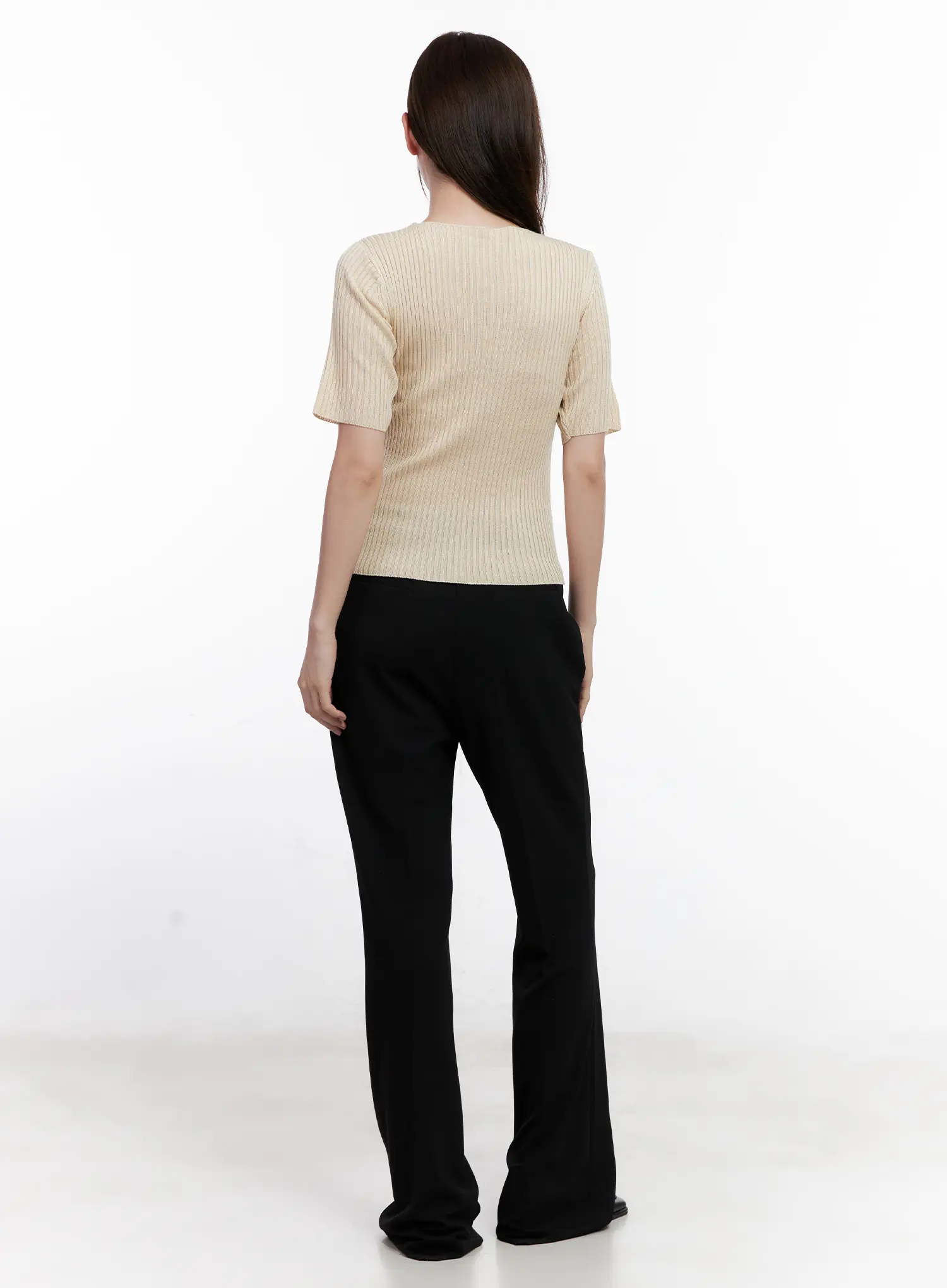 Casual Knit V-Neck Tee CL523 - Image 9