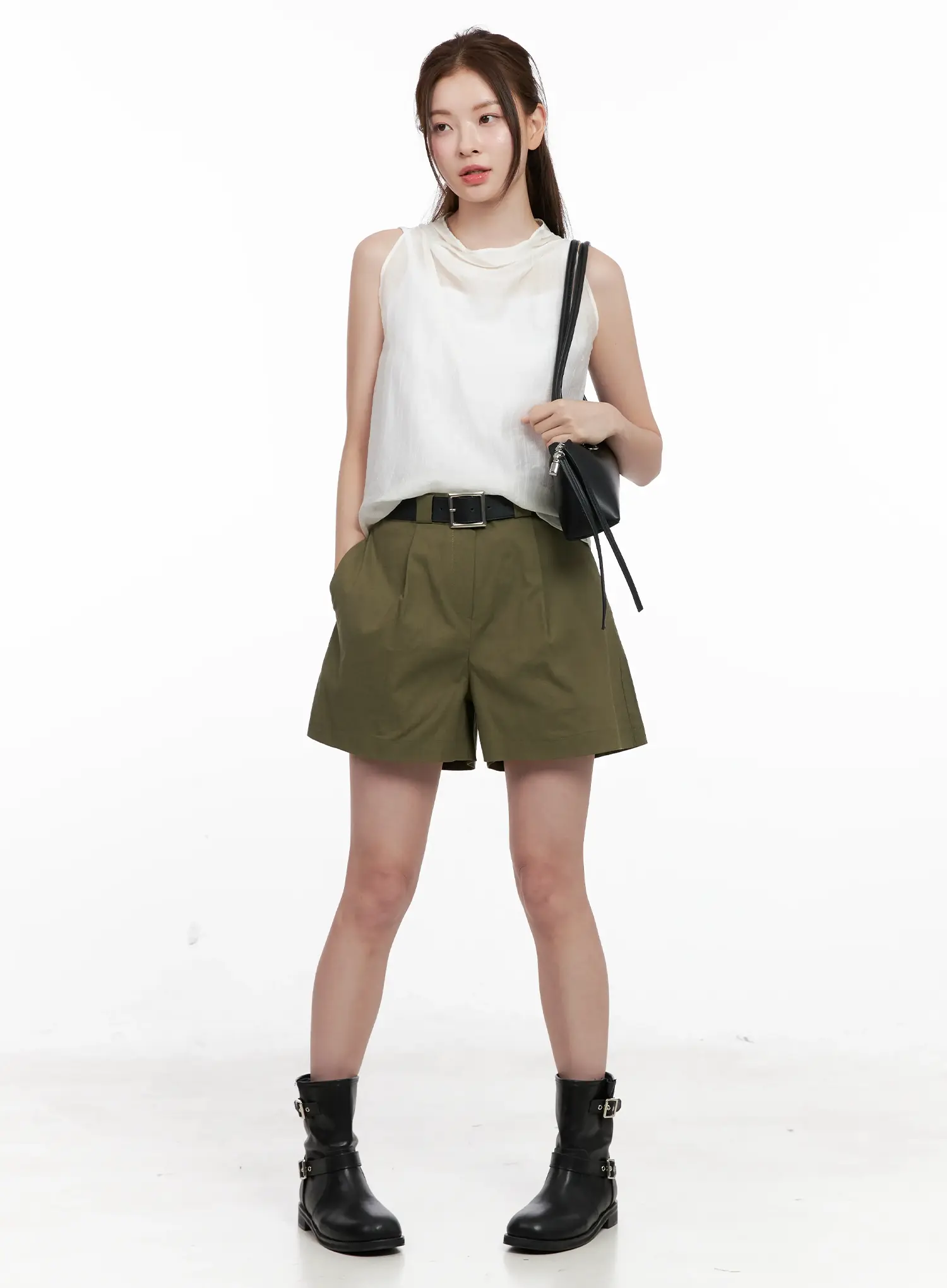 Casual Linen-Blend Shorts CL523 - Image 2