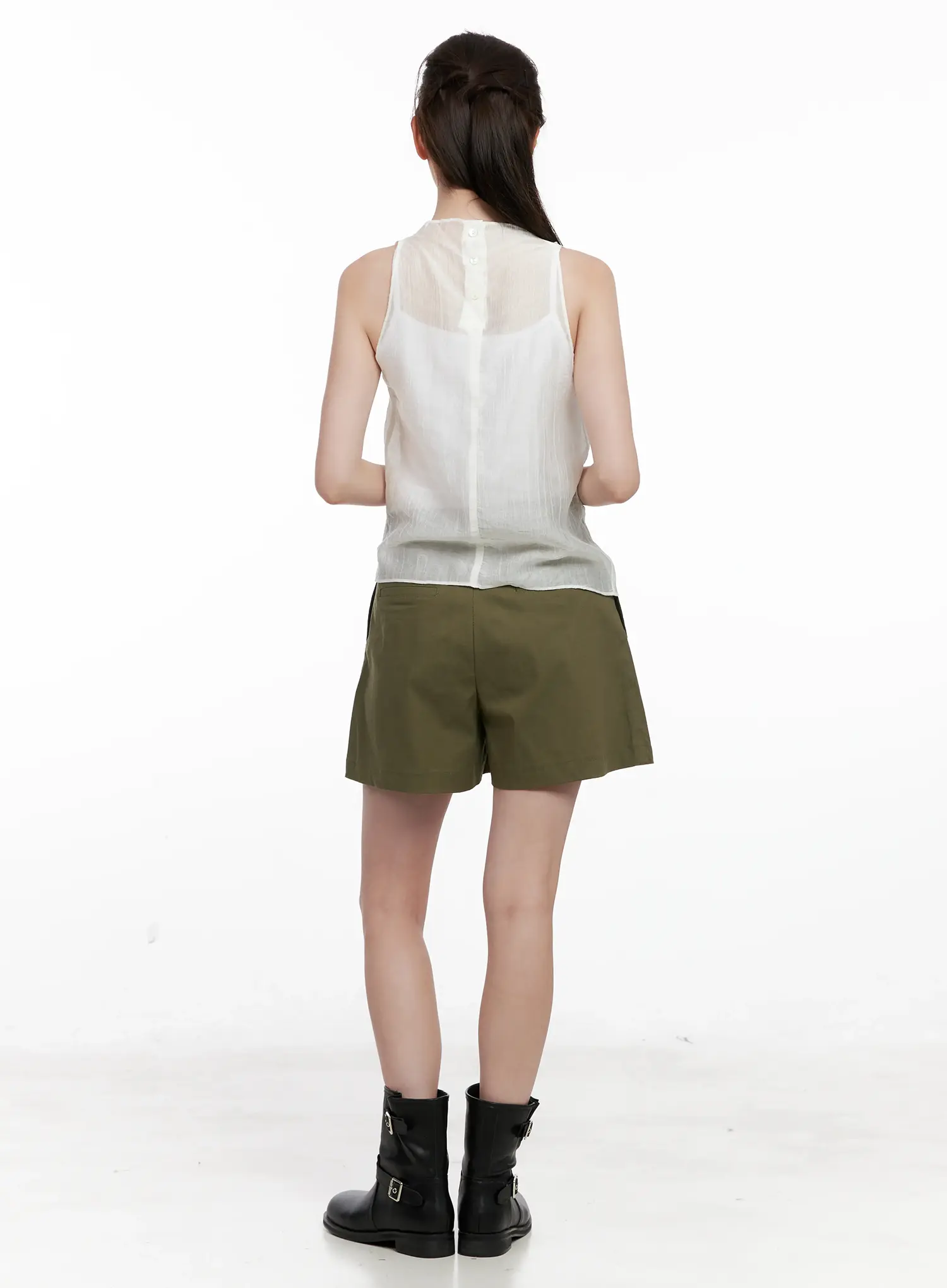 Casual Linen-Blend Shorts CL523 - Image 8