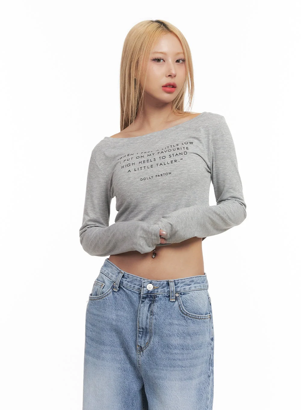 Casual Long-Sleeve Crop Top CM506 - Image 8