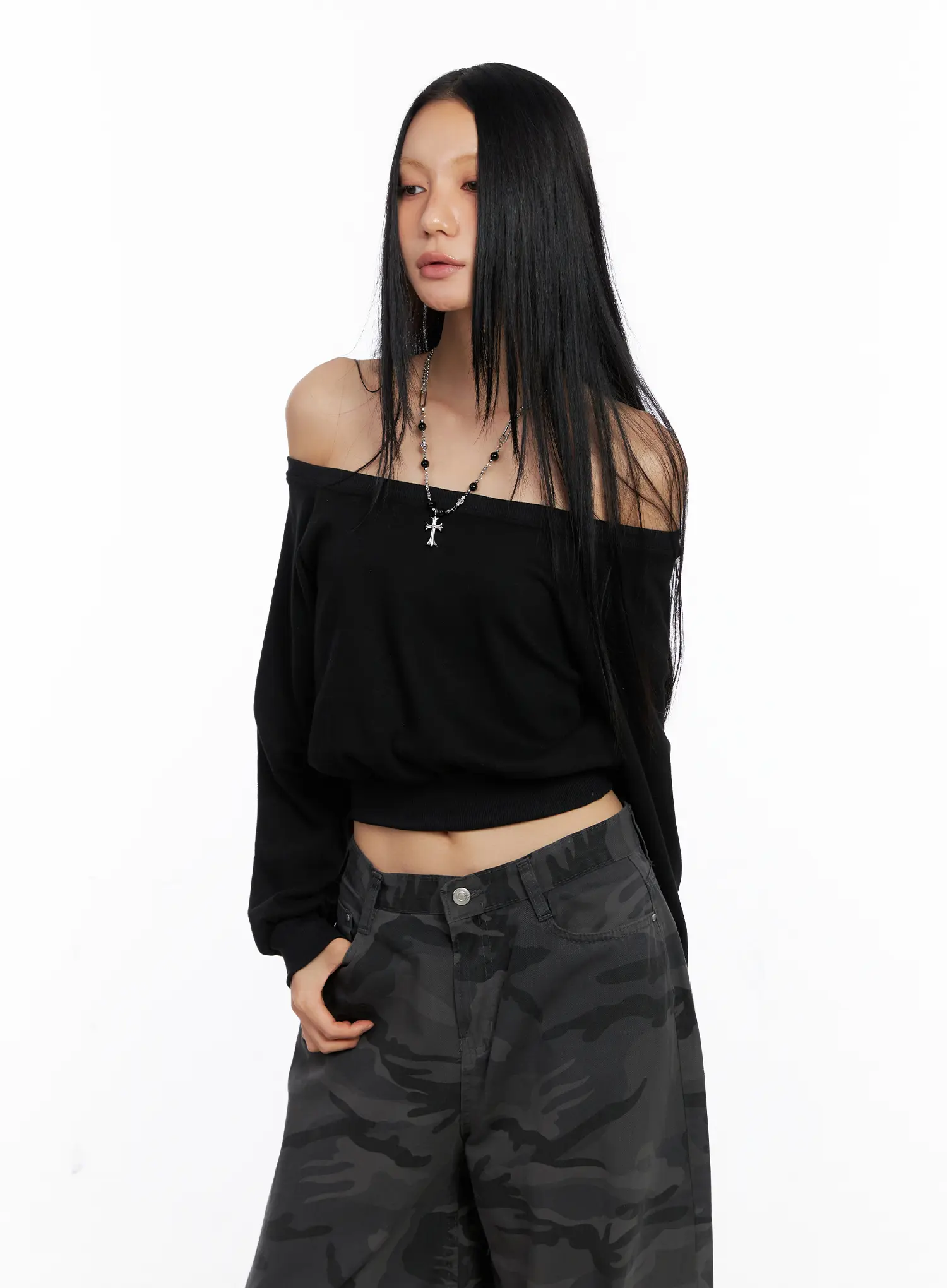 Casual Off-Shoulder Pullover CS511 - Image 11