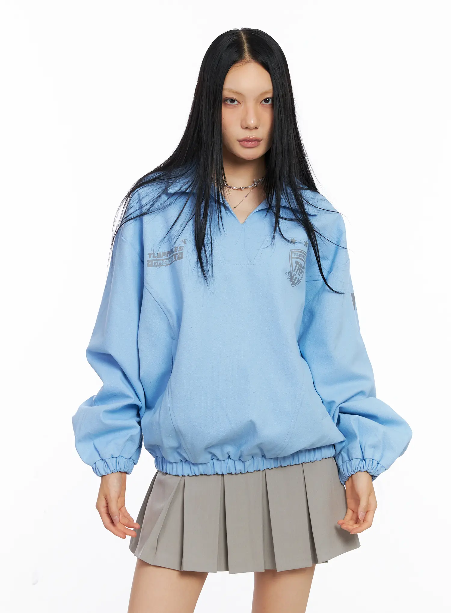 Casual Oversized Graphic Banding Sweatshirt CS509 - Image 11