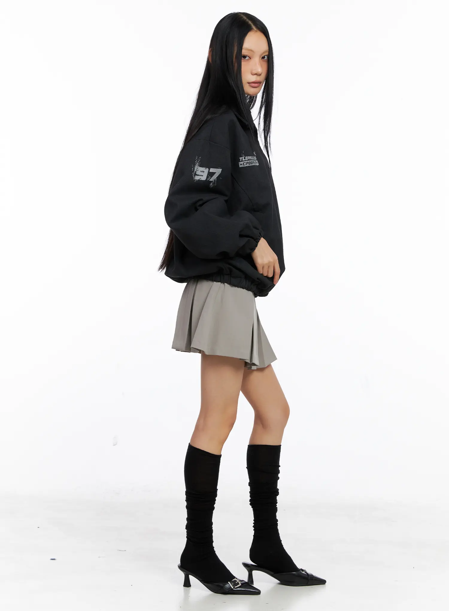 Casual Oversized Graphic Banding Sweatshirt CS509 - Image 4