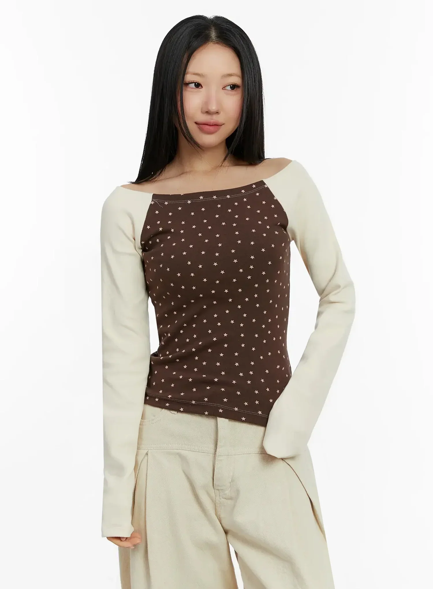 Casual Patterned Off-Shoulder Top ID526 - Image 5
