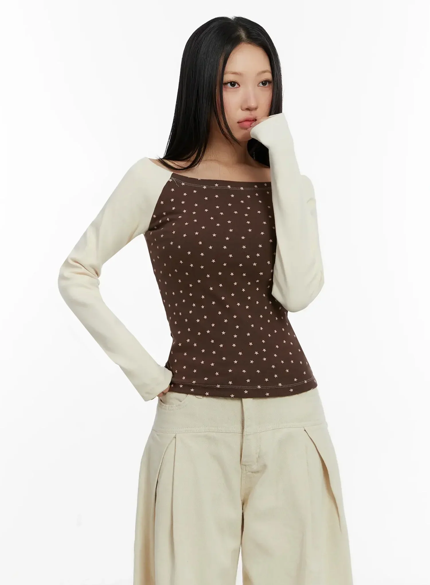Casual Patterned Off-Shoulder Top ID526 - Image 6