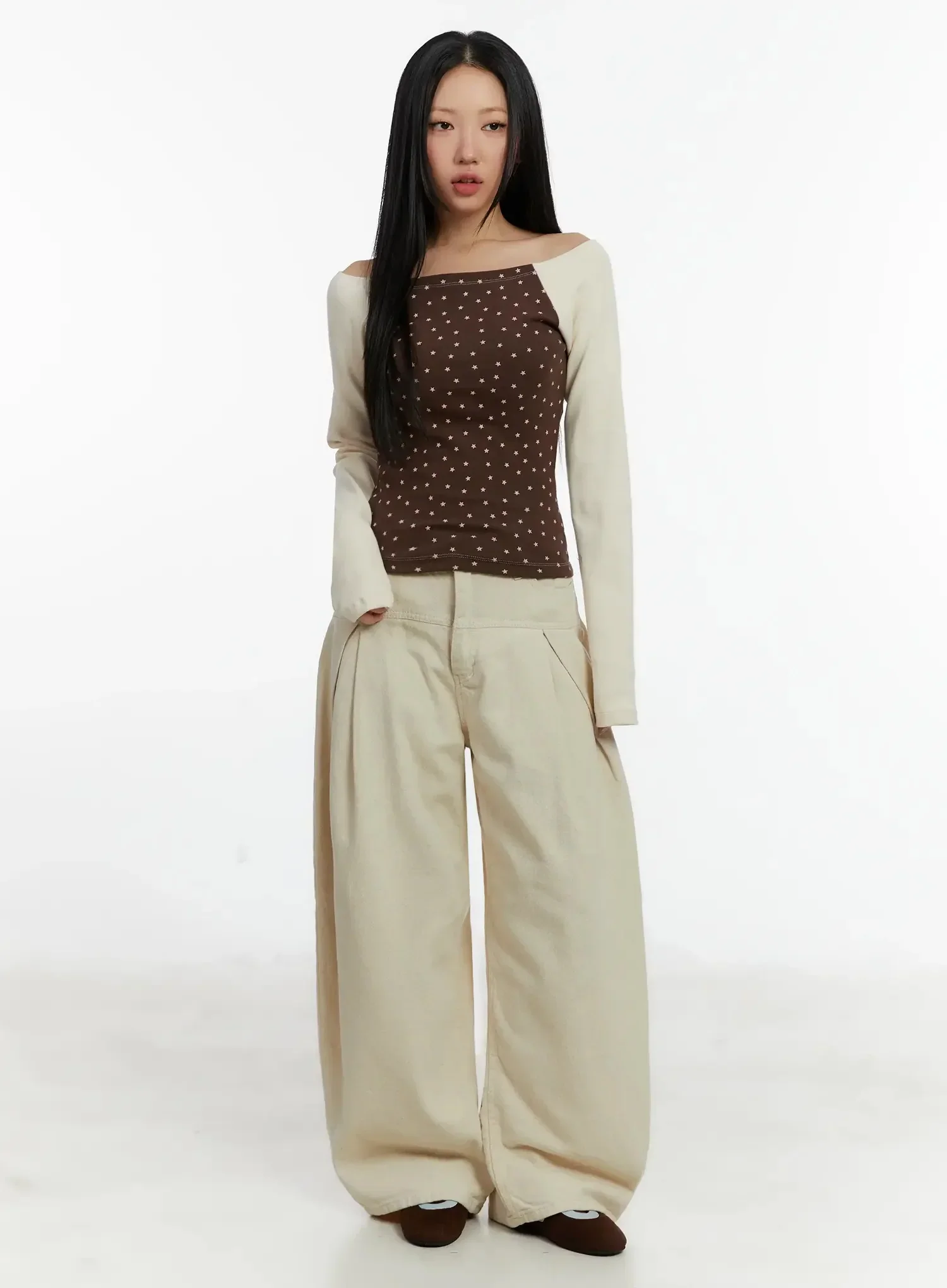 Casual Patterned Off-Shoulder Top ID526 - Image 8
