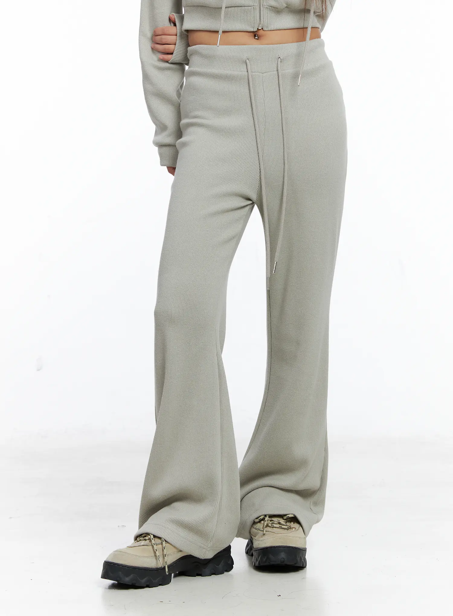 Casual Ribbed Bootcut Pants CS504 - Image 2