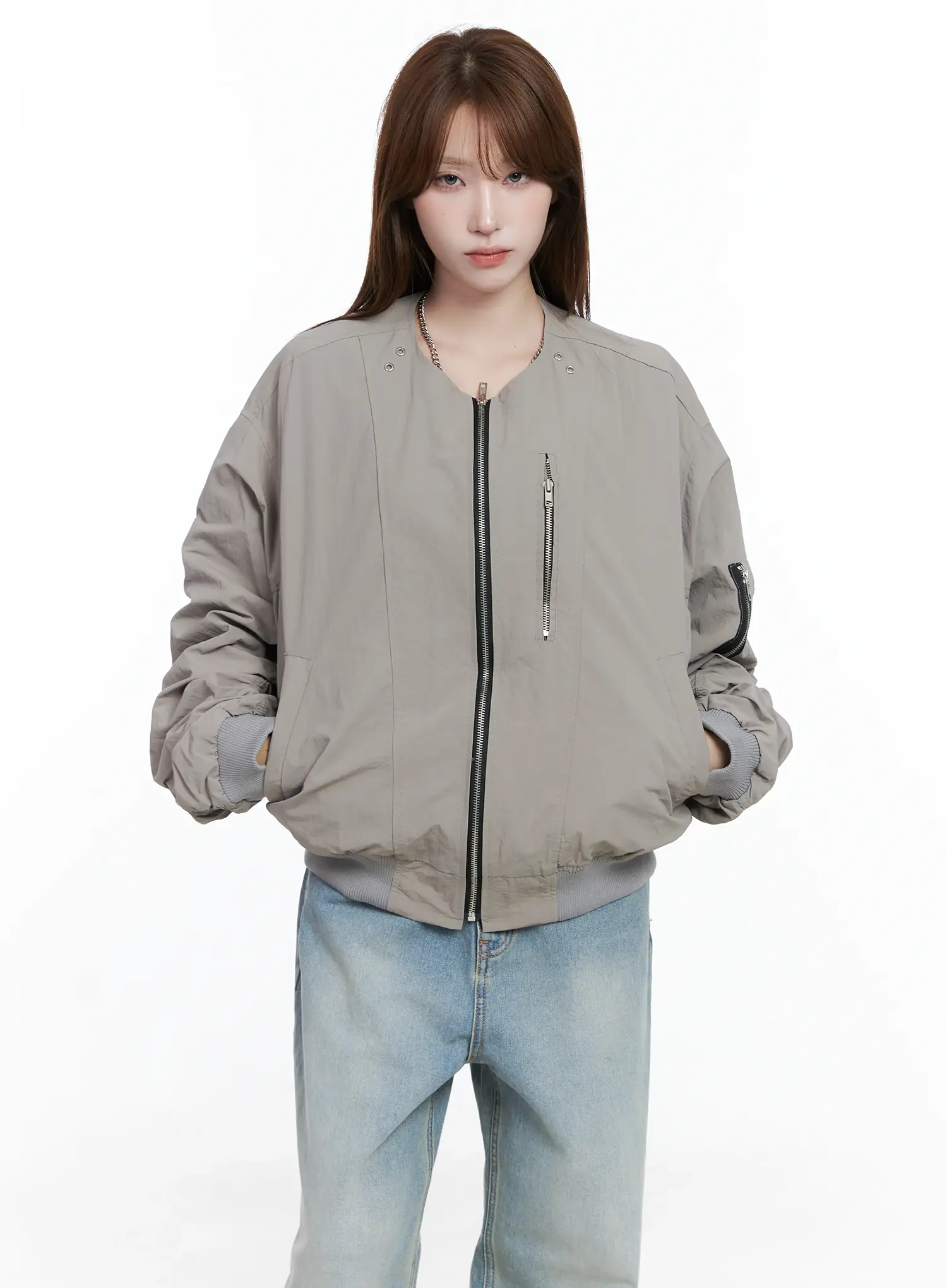 Casual Zip-Up Bomber Jacket CS501 - Image 11