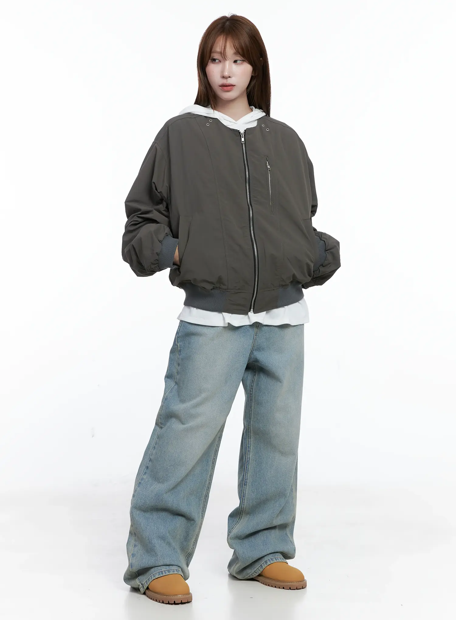 Casual Zip-Up Bomber Jacket CS501 - Image 2