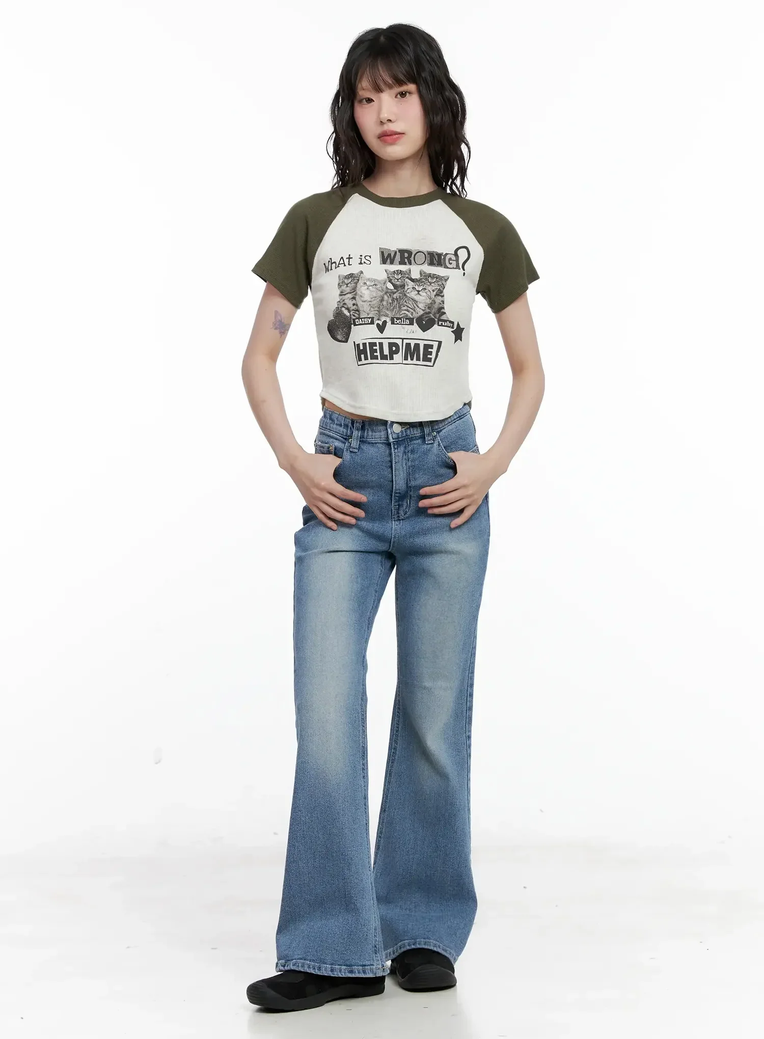 Cat Graphic Raglan Tee IL531 - Image 12