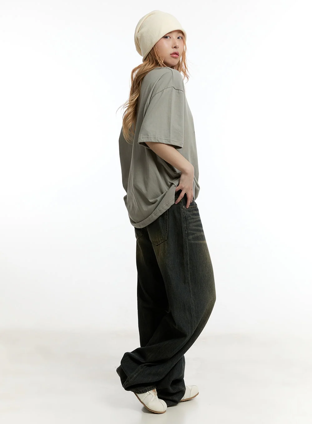 Caty Washed Wide-Leg Jeans CY506 - Image 6