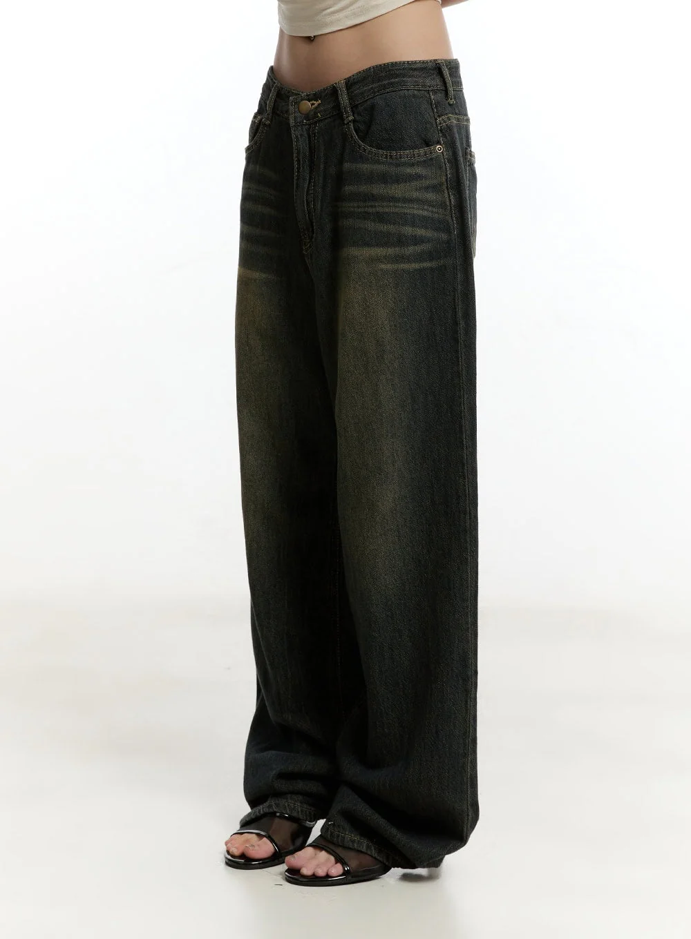 Caty Washed Wide-Leg Jeans CY506 - Image 9