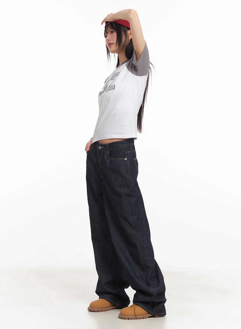 Check Embroidered Crop Top CA522 - Image 7
