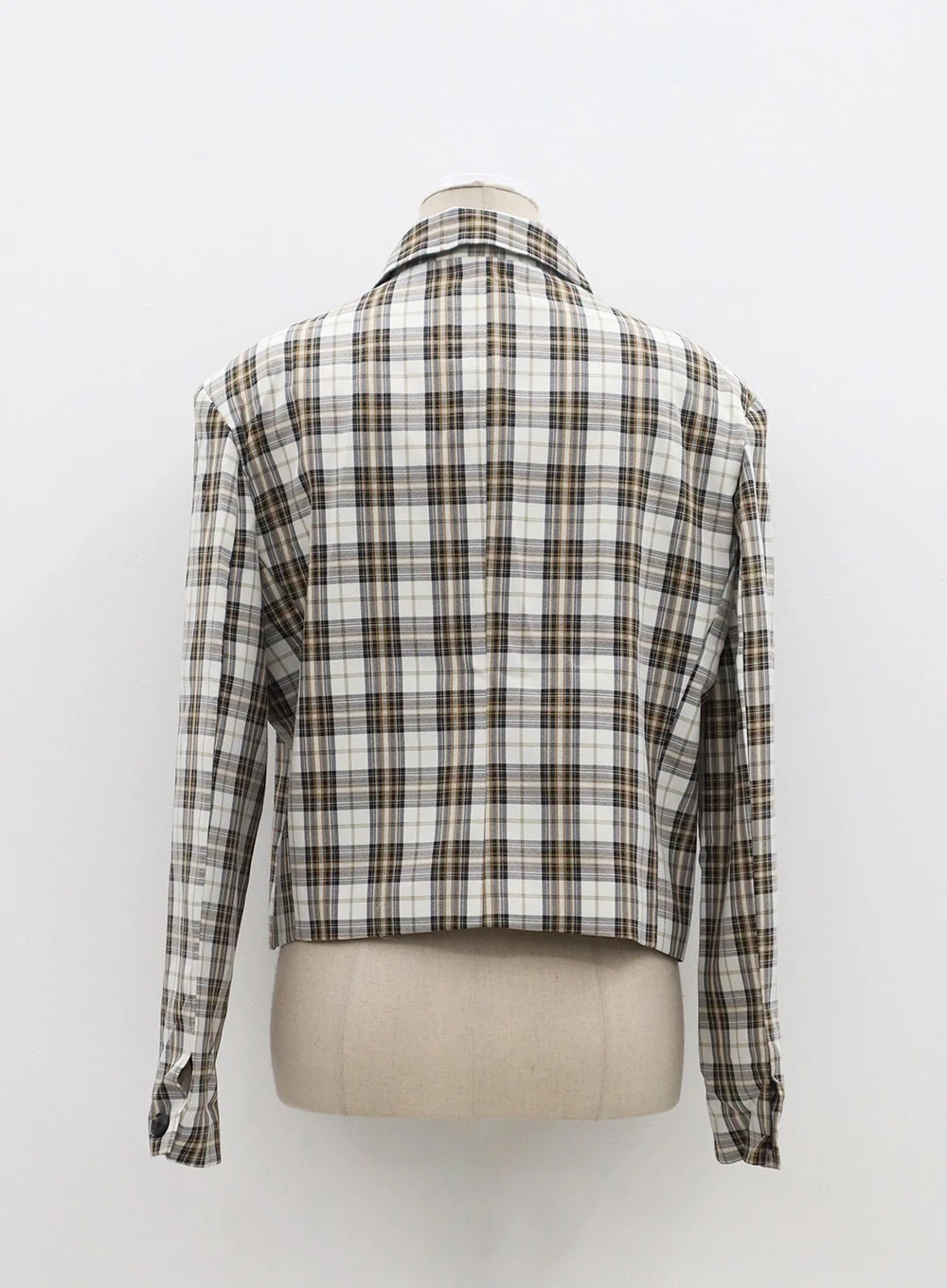 Check Pattern Crop Blazer OF310 - Image 23