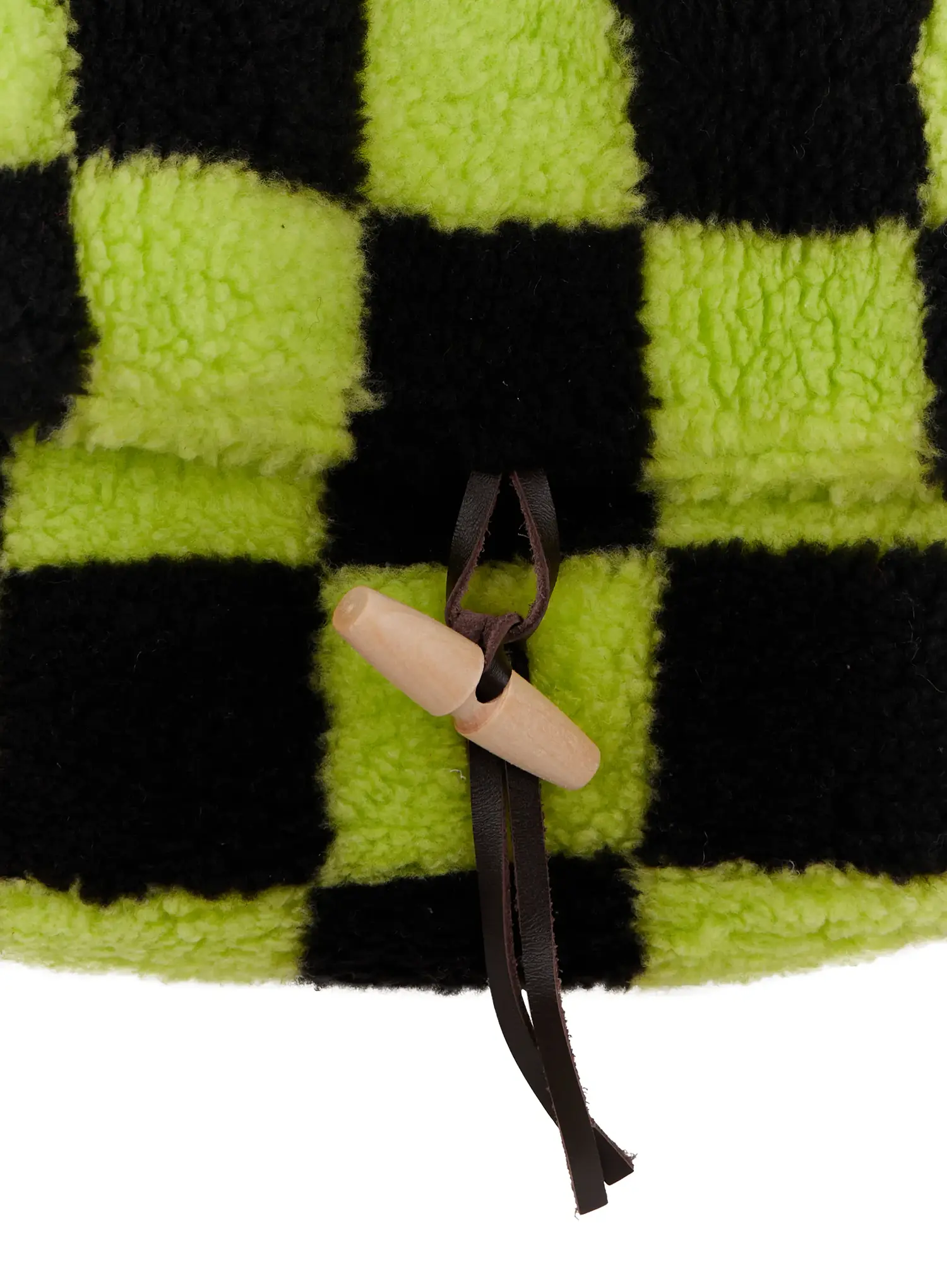 Checker Faux Faur Crossbody Bag IF511 - Image 8