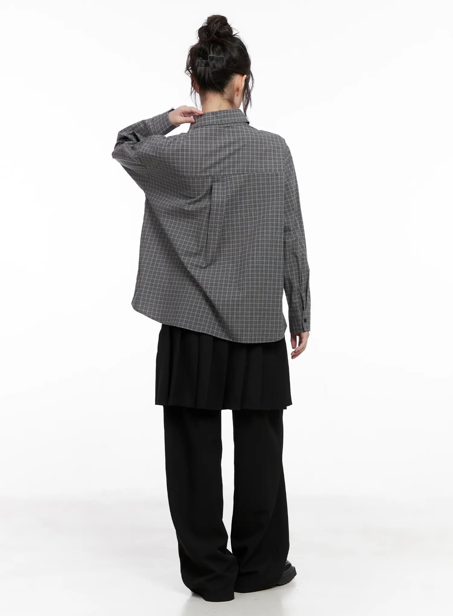 Checkered Button-Up Shirt CG515 - Image 7