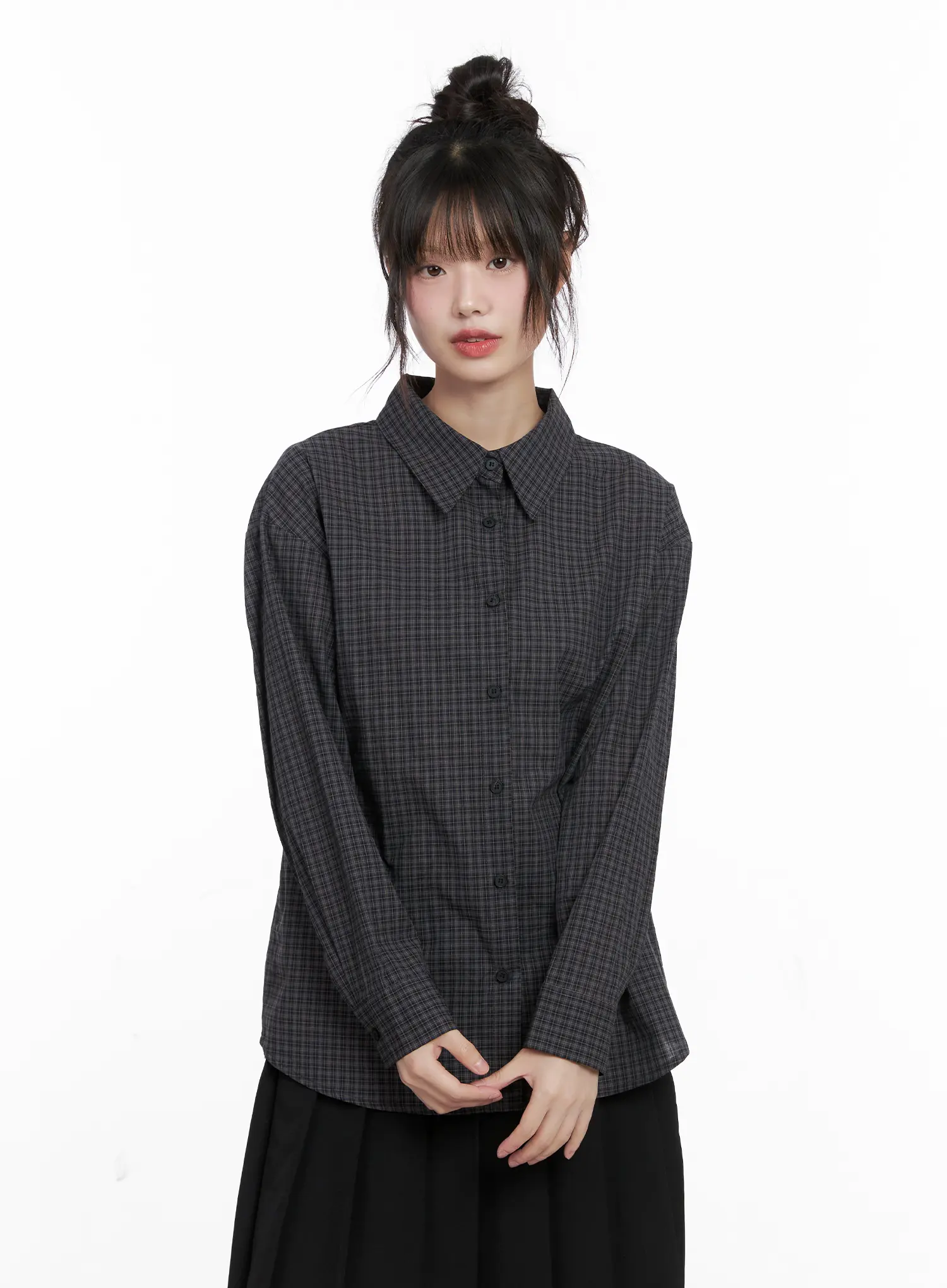 Checkered Button-Up Shirt CG515 - Image 8