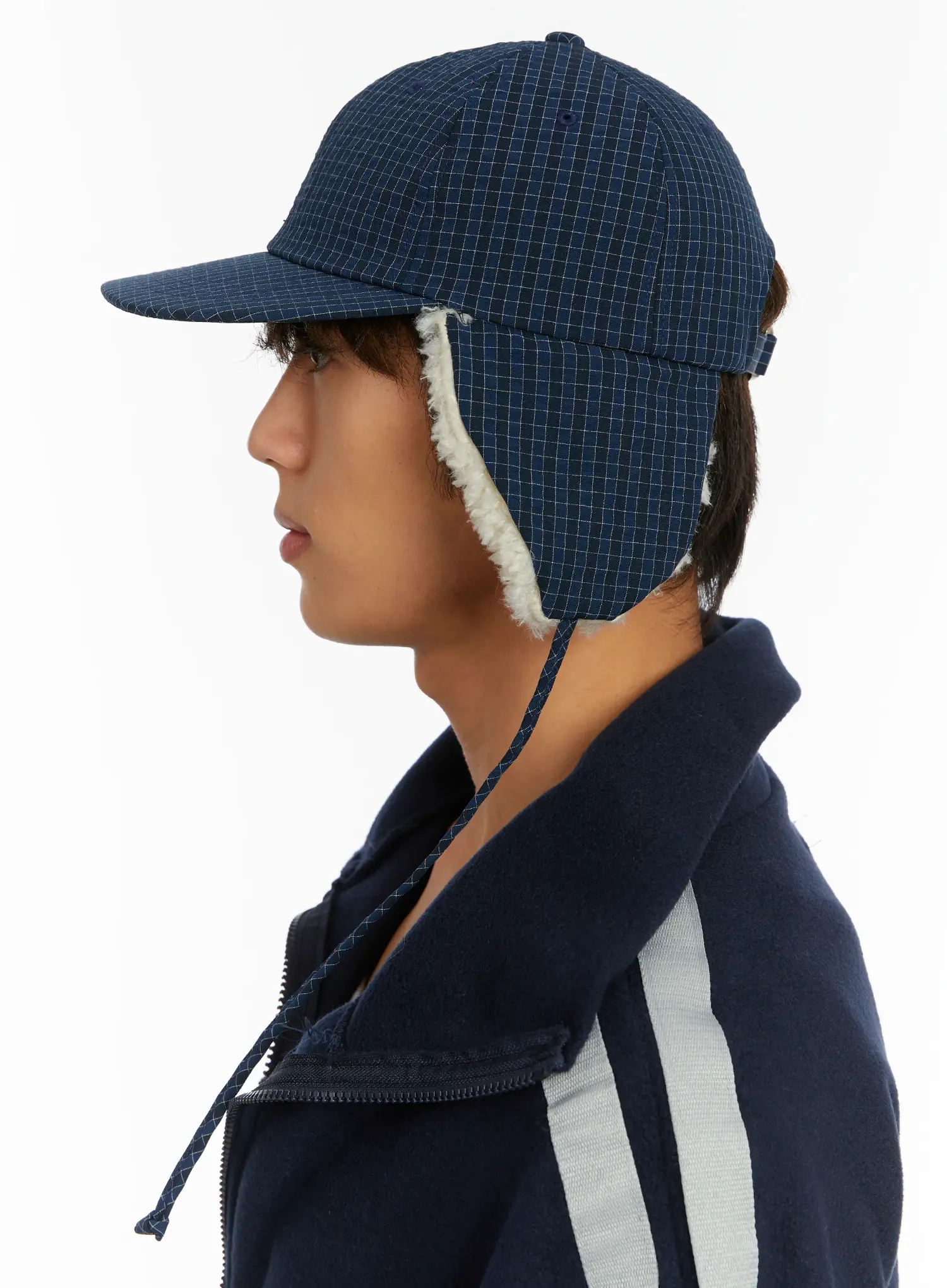 Checkered Earflap Winter Cap ID523 - Image 4