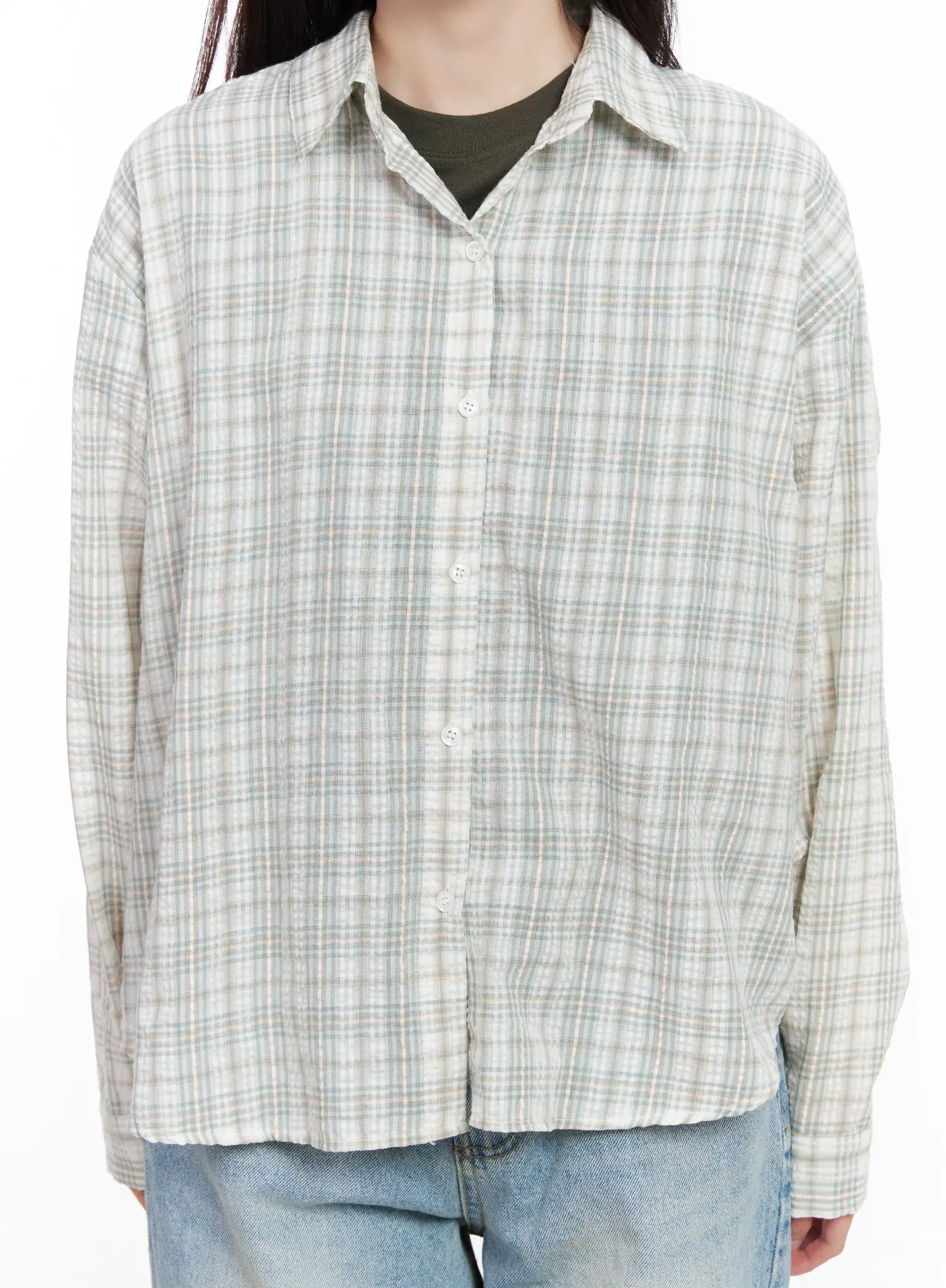 Checkered Long Sleeve Shirt CM527 - Image 7